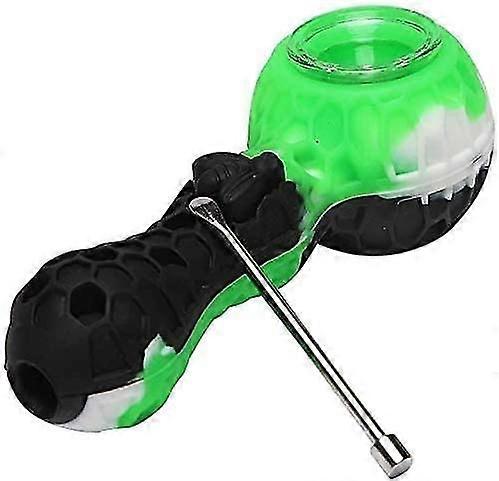 Bærbar Silikon Rør Uknuselig Silikon Halmgrønn