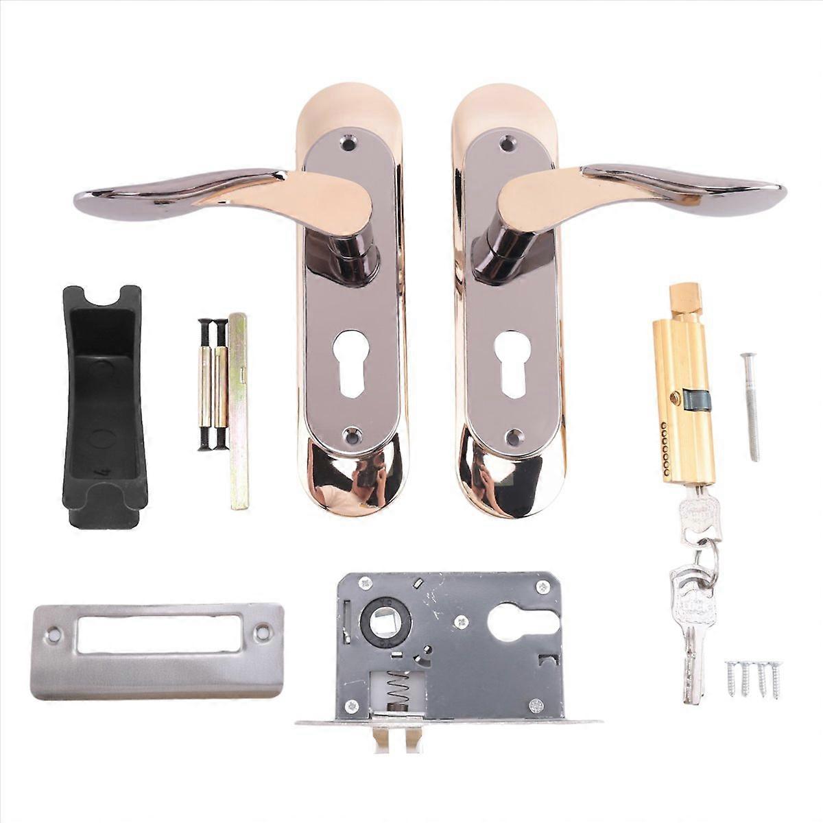 Indoor Household Door Handle for Home with Security Lock Key Set