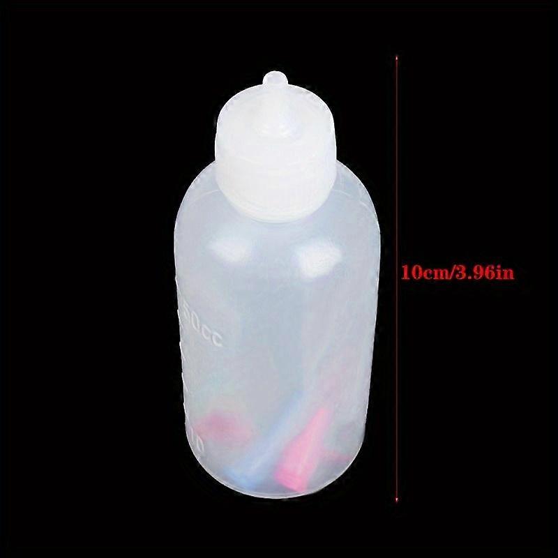 50ml PE Plastic Squeezable Tip Applicator Bottle Refillable Dropper with Needle Tip Caps Oil Bottles