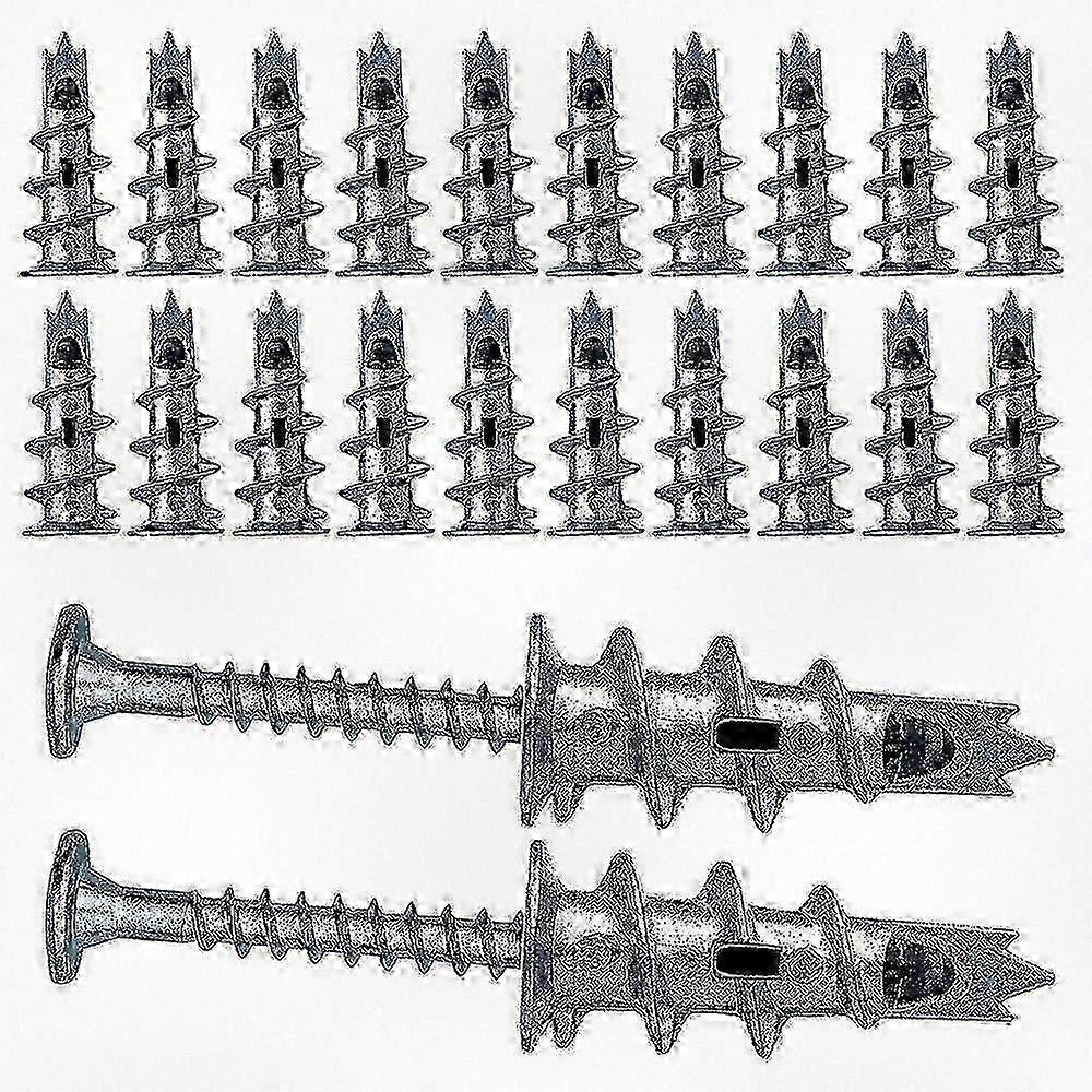 40 Pieces Metal Anchor Fixings with Screws 4.5x35mm for Plasterboard Single and Double Layer Installation