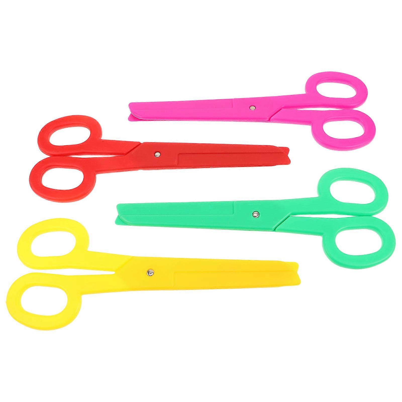 Decorative Scissor Prop 4Pcs Giant Plastic Scissors for Cosplay Pranks