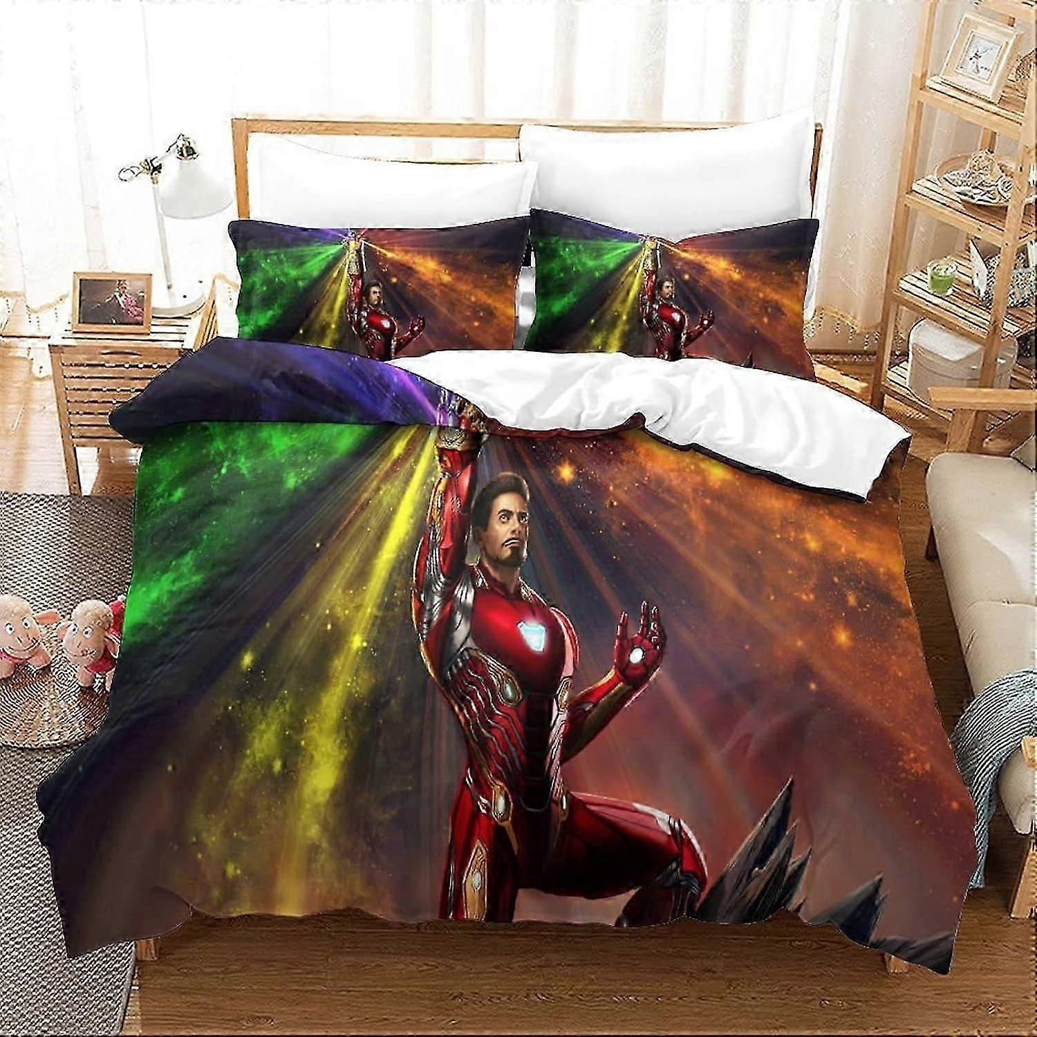 xzz593 Iron Man Duvet Cover Set Bedding Set Duvet Cover Movie Poster King