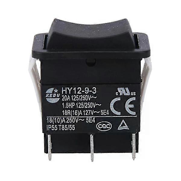 Hy12-9-3 Rocker Switch Safe Arc Industrial Single Pole Easy Installation Push Button [DB] Picture color yc