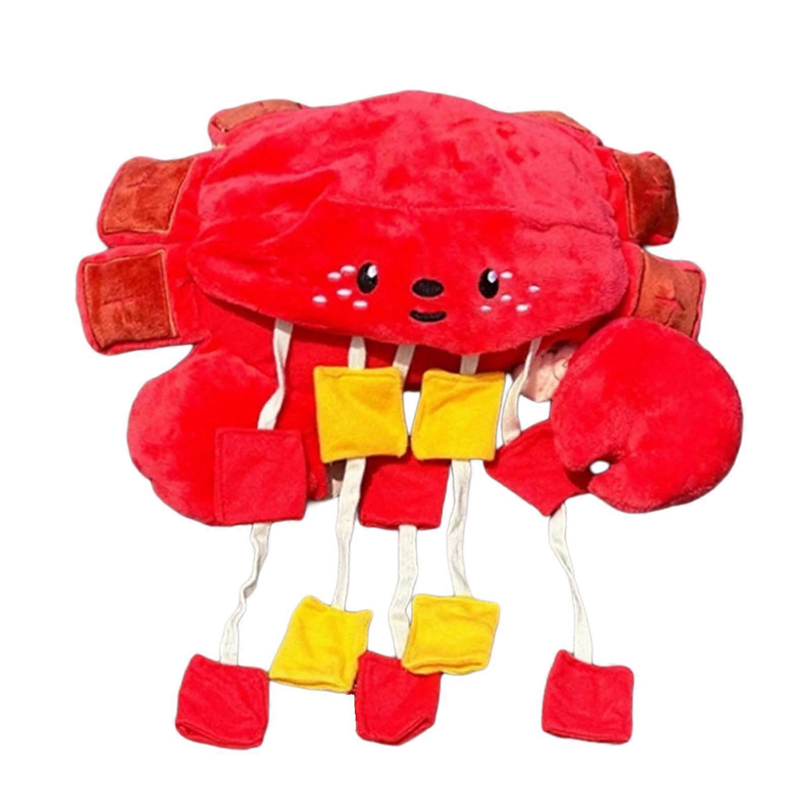 Dog Toy Snuffle Squeaky Crabs Treat Dispensing Interactive Chew Toy Relieving Stress Snuffle Snacks for Medium Dogs Multicolor