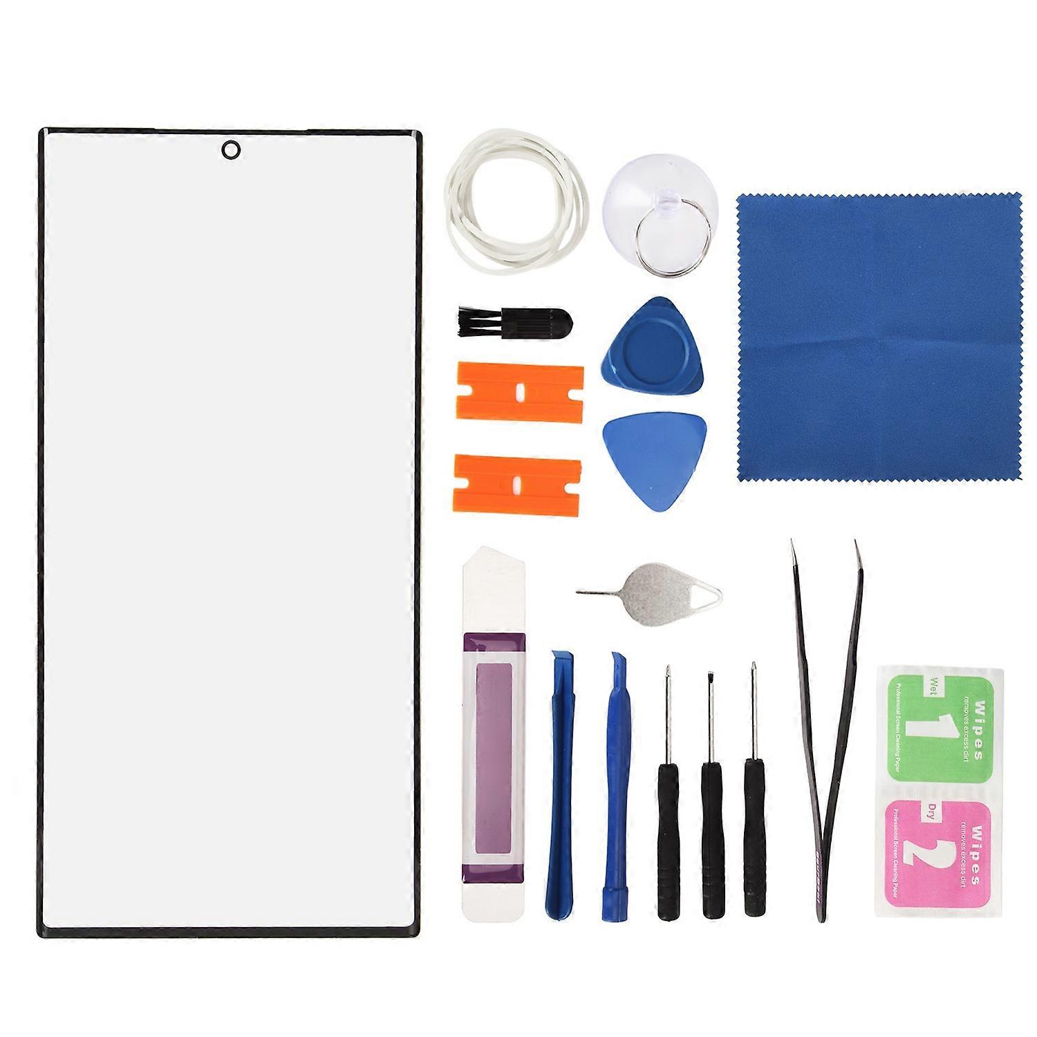 Phone Screen Assembly Front Outer Lens Glass Screen Replacement Kit with Repair Tools for Samsung Ga