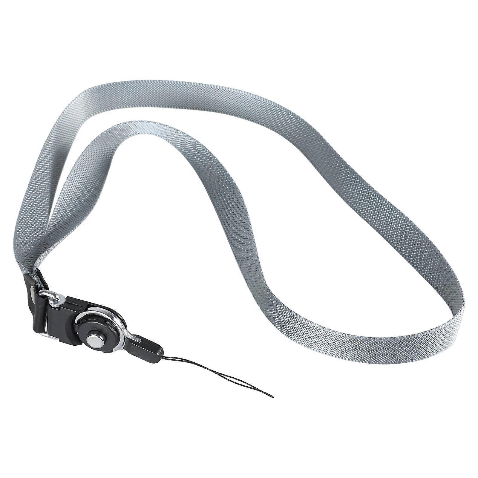 19inch in Length Lanyard for Wallet Phone Case 2-in-1 Detachable Rotating 50cm Lanyard Portable  grey