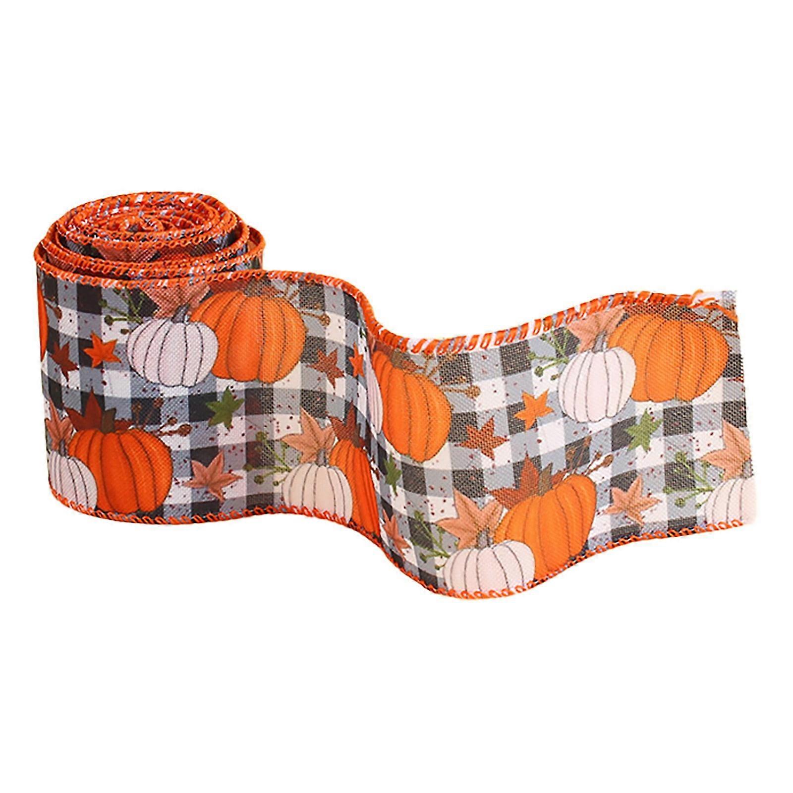 Tanuke Fall Wired Ribbon, Pumpkin Maple Leaf Design, Compatible with Autumn Decorations & Wrapping Crafts – Walmart Deal