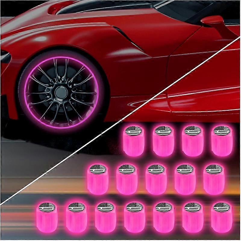 20 יחידות מכסי גזע שסתום צמיגים זוהרים, מכסי גזע שסתום גלגל אוטומטי זוהר, אביזרי קישוט אוניברסליים לרכב/רכב שטח/אופניים/משאיות/אופנוע