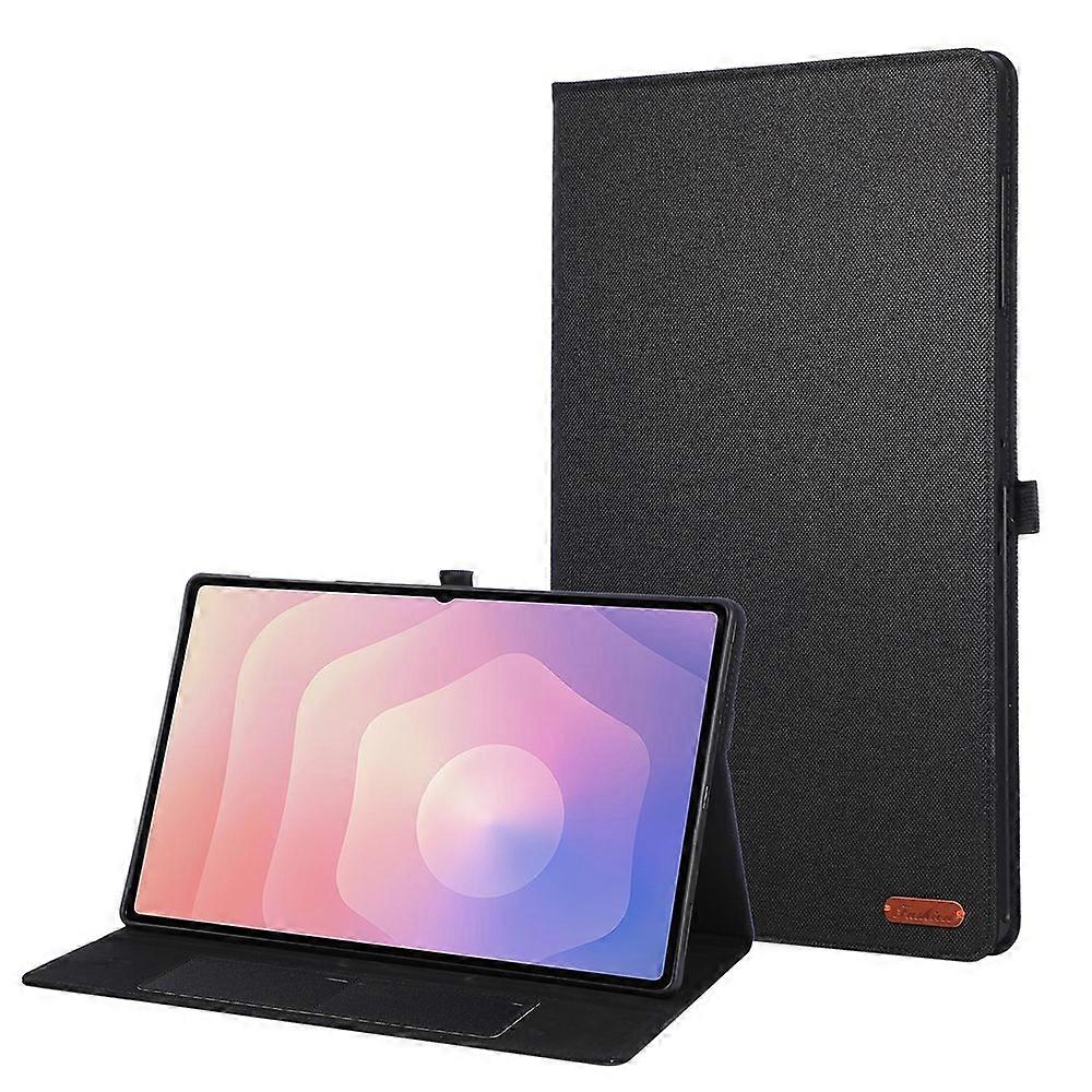 Συμβατό με θήκη για Samsung Galaxy Tab S11 Ultra με βάση στήριξης και υποδοχή κάρτας, υφασμάτινη δερμάτινη θήκη tablet