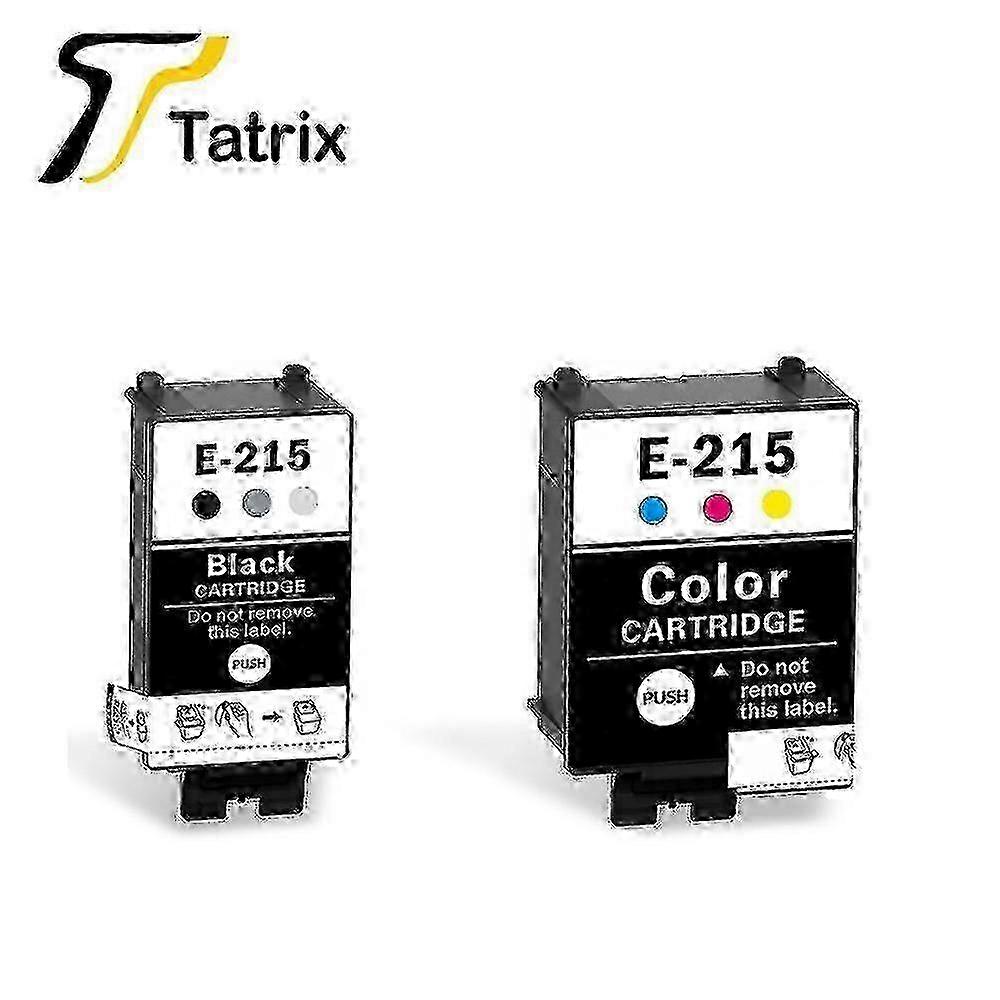 Tatrix For Epson 215 E-215 T215 BK T215 CL Compatible Ink Cartridges For Epson Workforce WF-100 / WF100 printer