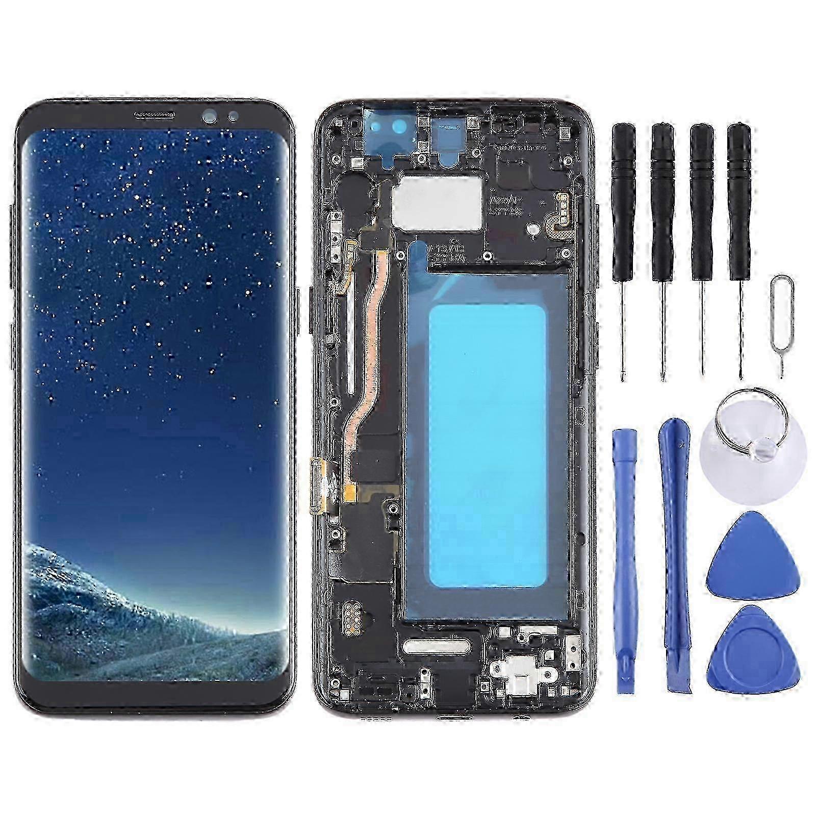 For Samsung Galaxy S8 SM-G950 TFT LCD Screen Digitizer Full Assembly with Frame (Black)