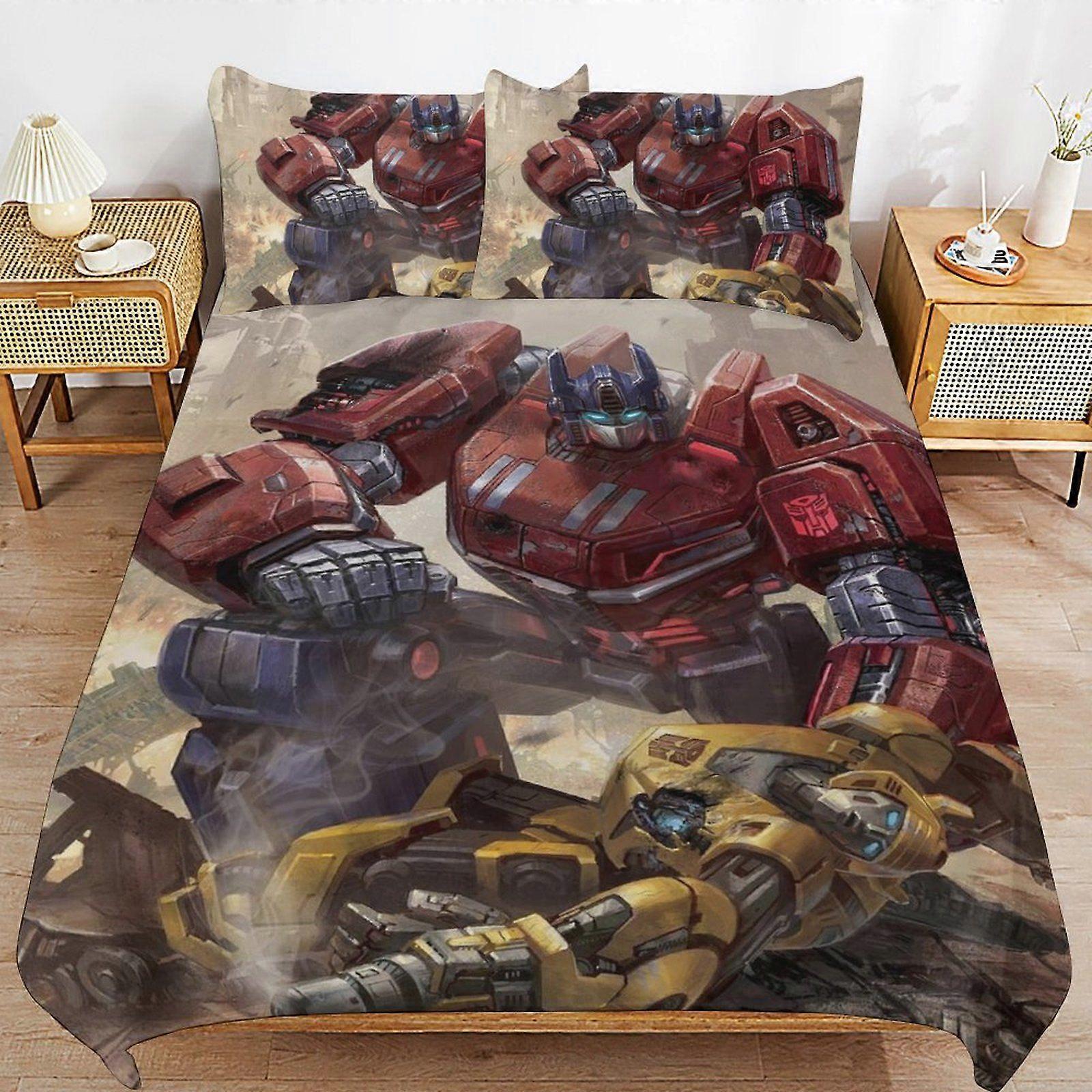 W170 Transformers Reliable Thread Stitch Comfort Fit Layered Bedding Zipper Use Duvet Cover Sets Daily Style M170