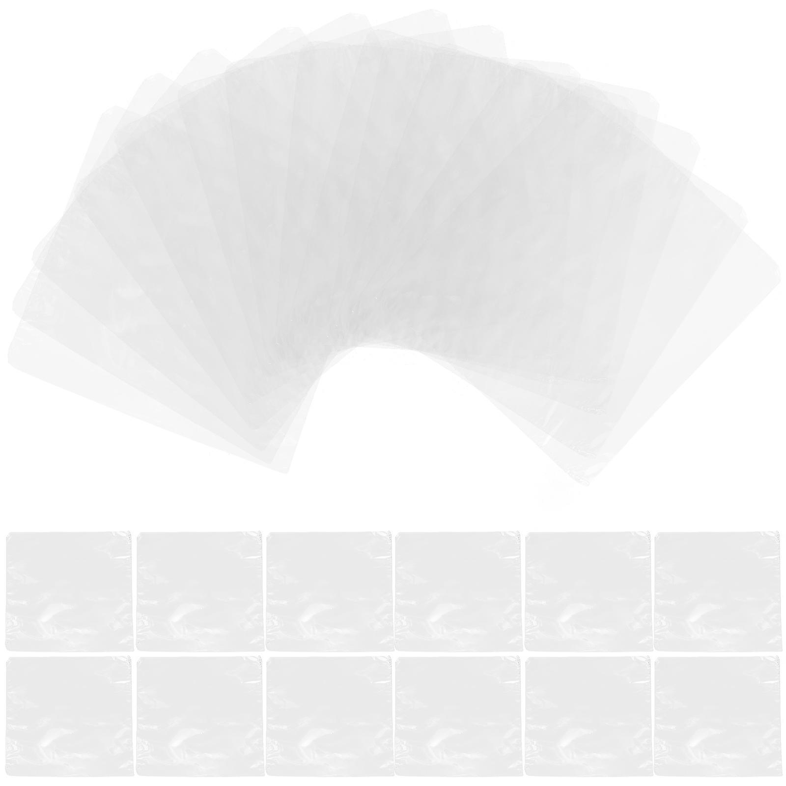 200 개 6X6 인치 방수 POF 열 수축 랩 백 비누, 목욕 폭탄 및 DIY 공예품 (투명)