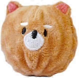 Plush Squeaky Ball for Dogs, Bouncy TPR Core with Pig Rabbit Mouse Puppy Faces, Interactive Pet Toy for Chasing and Chewing