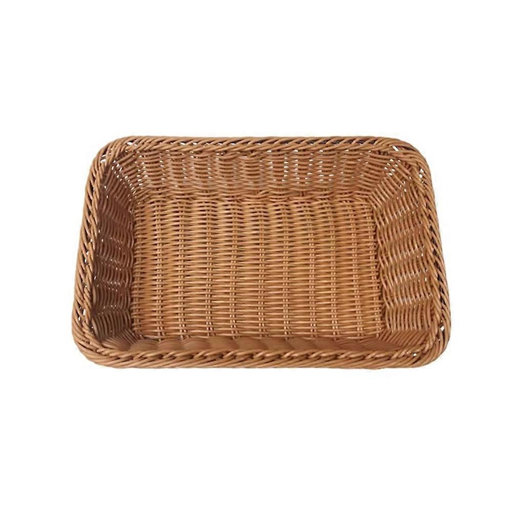 Handmade Rattans Work Storage Trays Fruit Vegetables Bread Baskets Restaurant Serving Tabletop Display Baskets