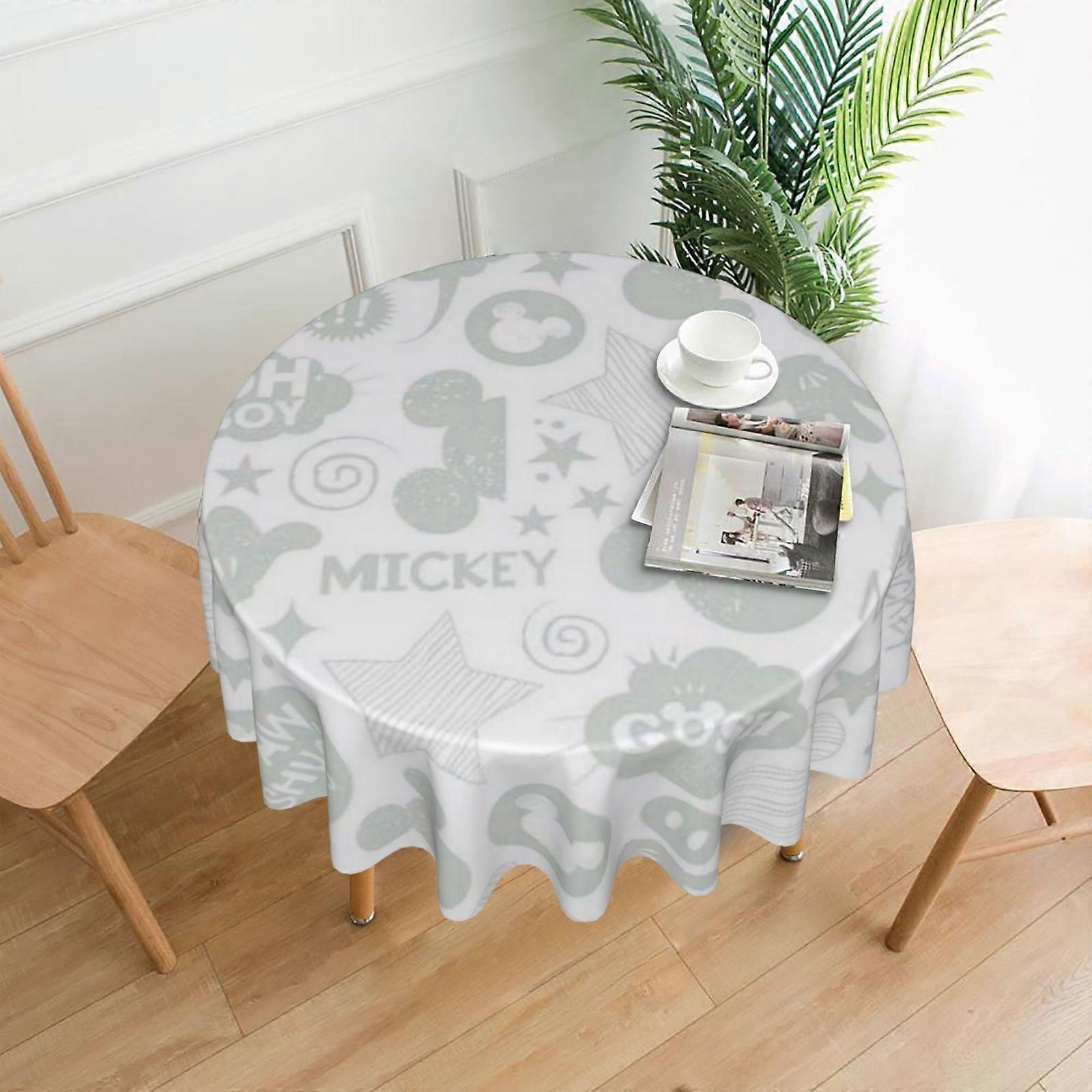 Mickey Mouse Rectangular Tablecloth, Water Resistant Antiwrinkle Spillproof Soft Fabric, 60in, compatible with dining room, parties, holiday dinners