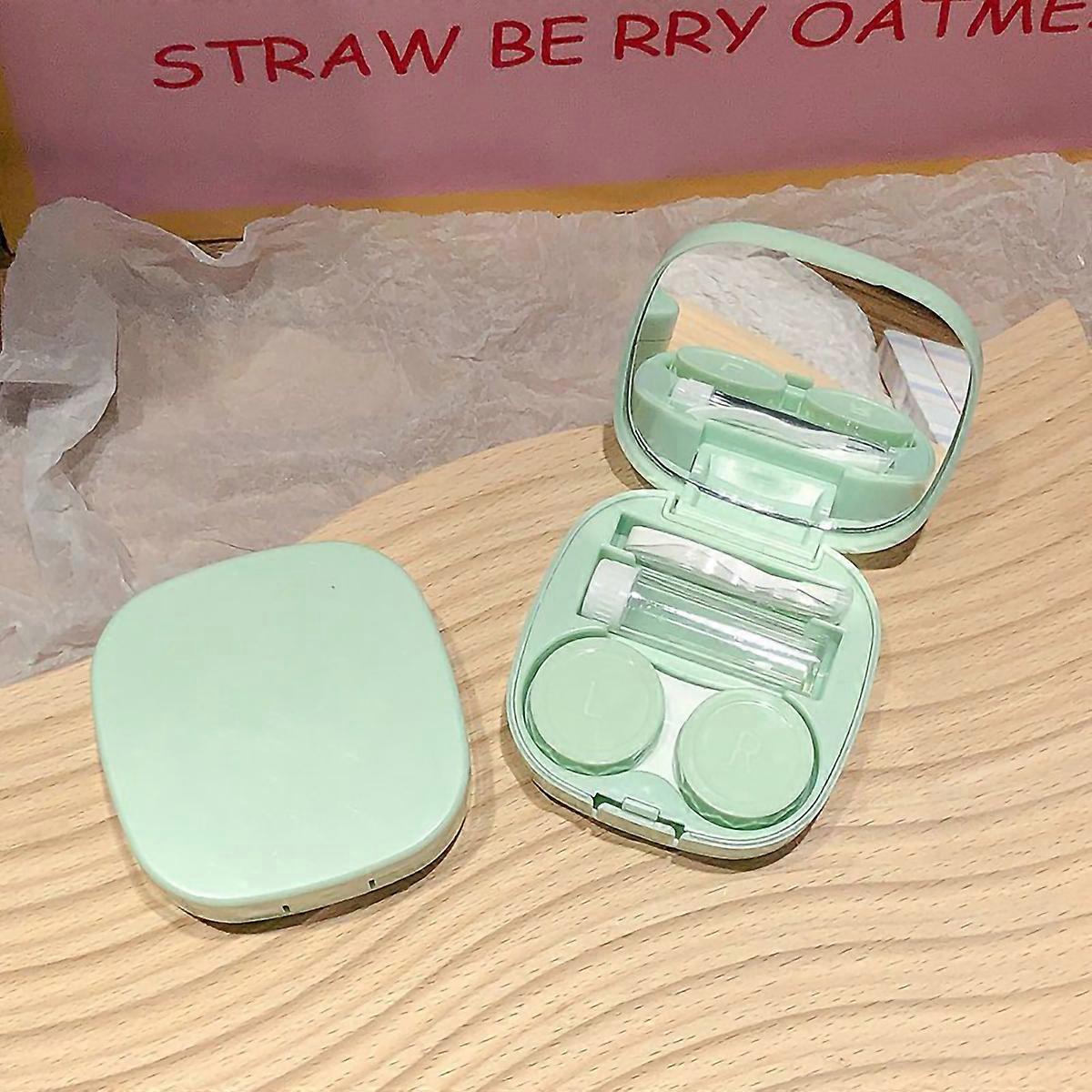 Simple macaroon contact lens box Cosmetic Contact Lenses box portable compact high value storage box, practical and simple