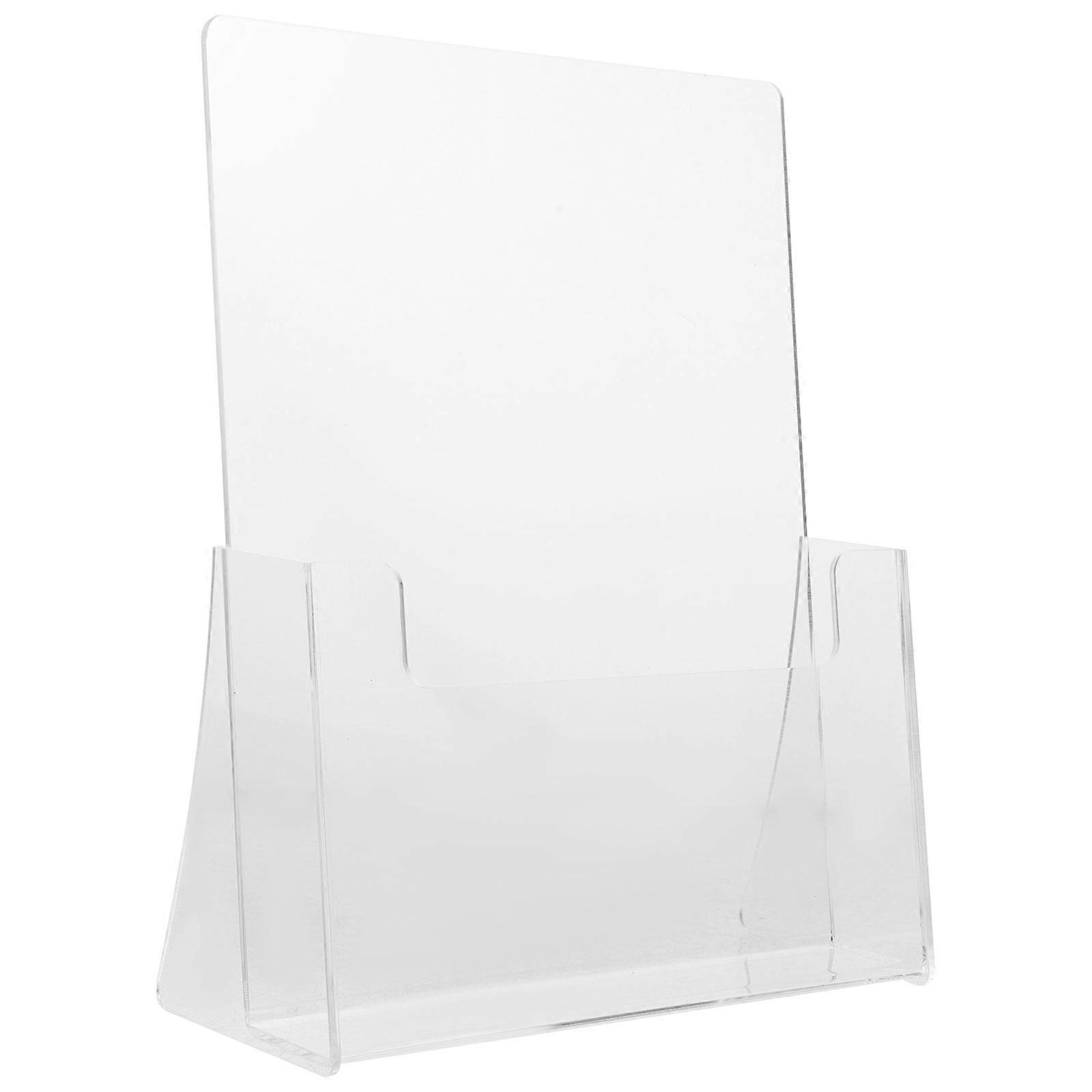 Clear Acrylic Brochure Holder for Home Document Display Stand