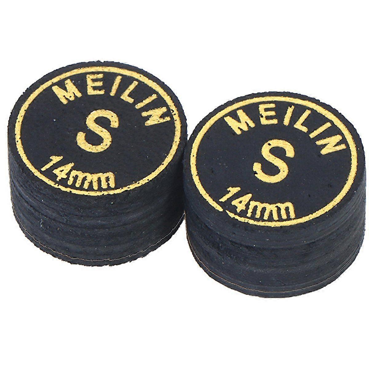 2pcs Hardness Billiard Cue Tip Leather Radian Shape Pool Cue Tips Accessories for Cue Tips S