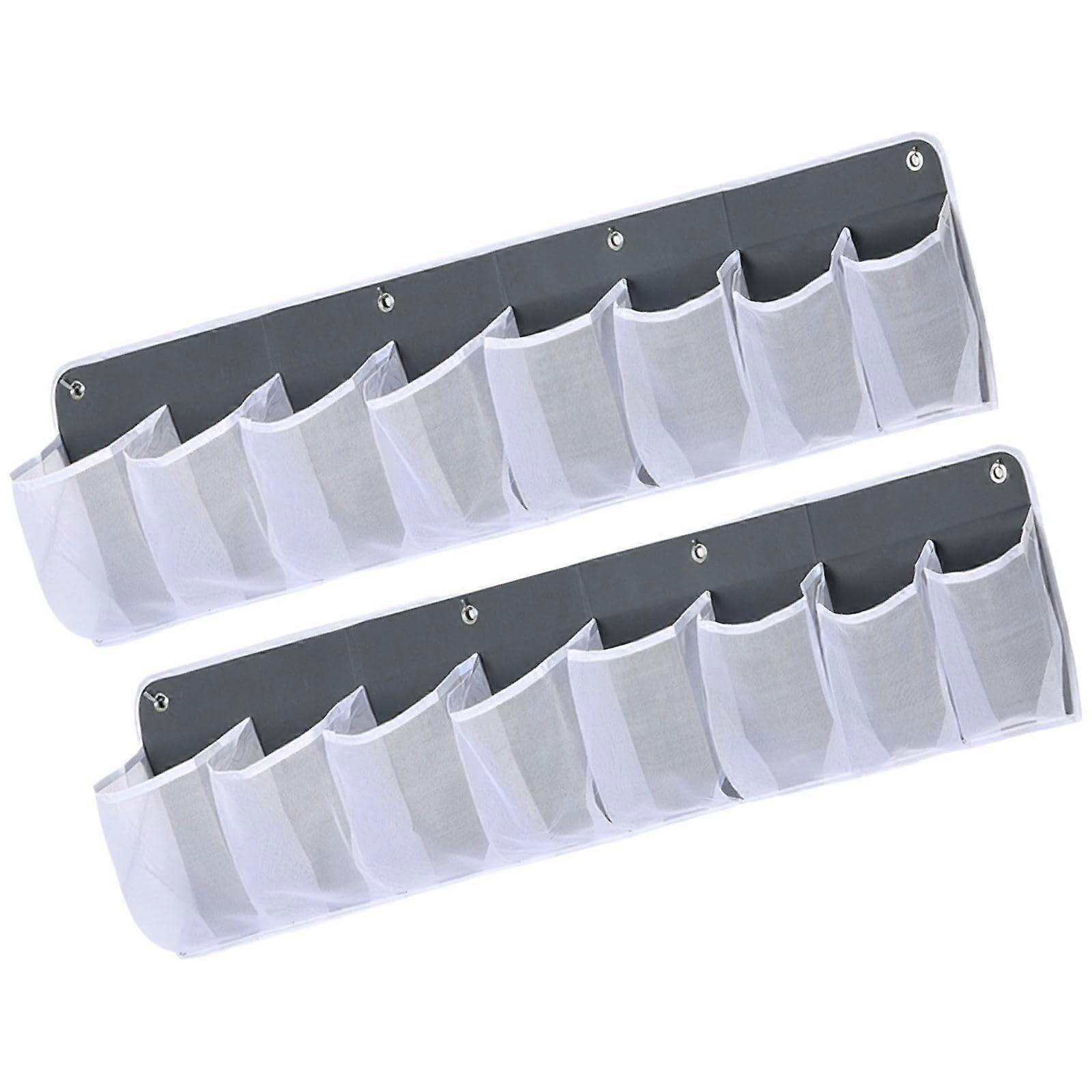 Over Door Shoe Organizer with 8 Pockets, Hanging Shoe Storage for Small Spaces, Non Woven Fabric