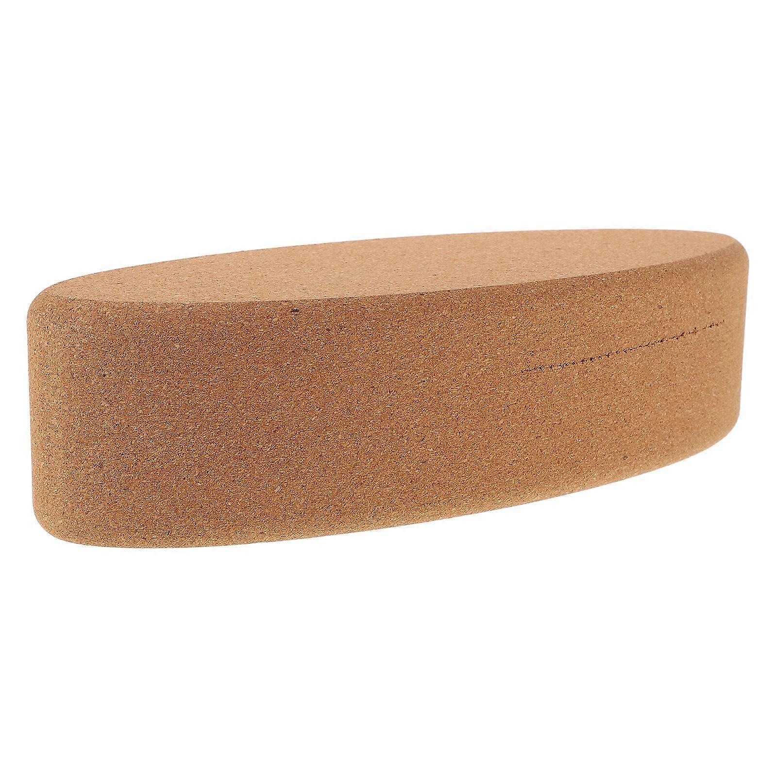 Light Brown Cork Yoga Brick For Flexibility Improvement Dance Support 1Pcs