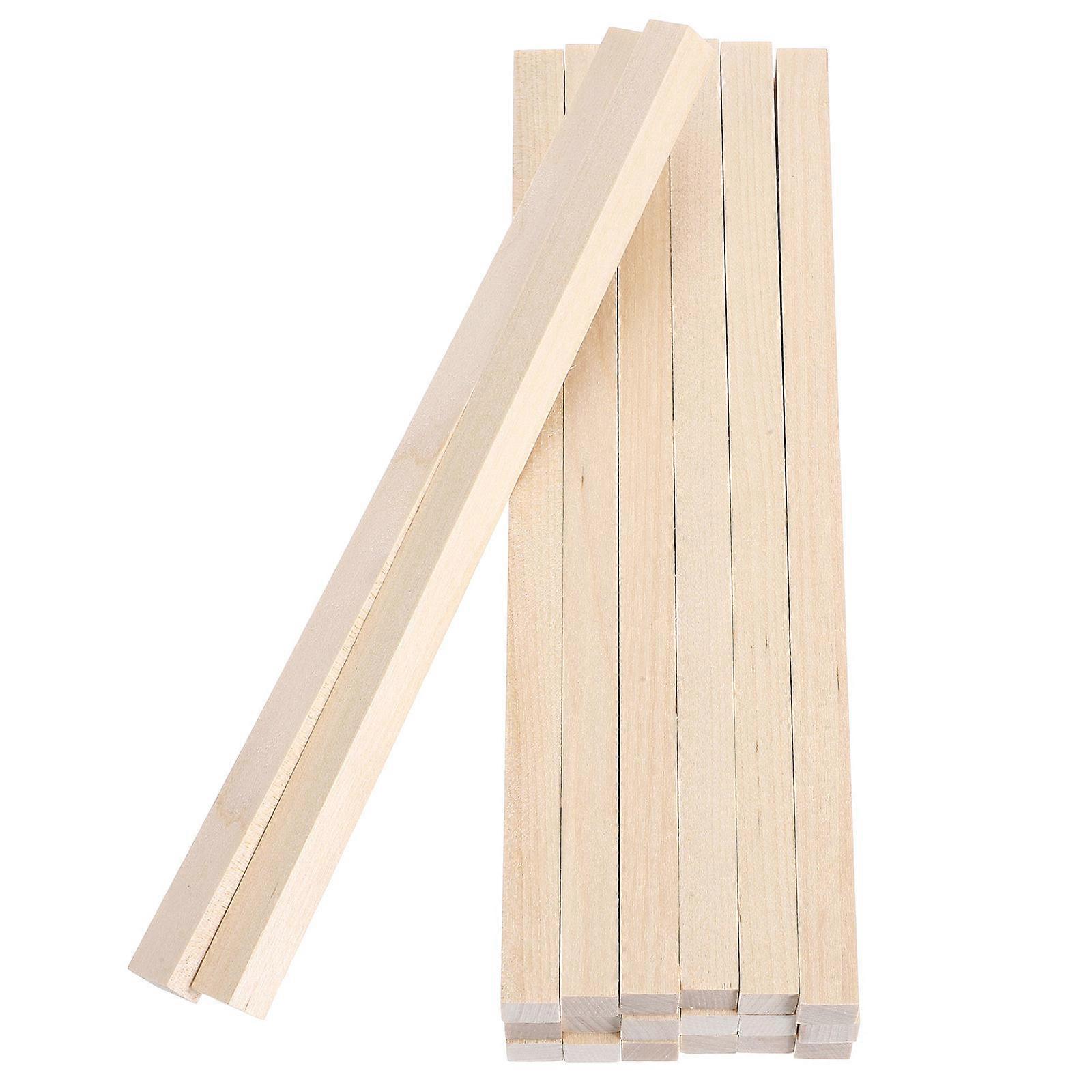 Unfinished Wooden Square Dowels For Crafts 20Pcs Solid Pine Sticks Suitable For Model Building With Smooth Surface