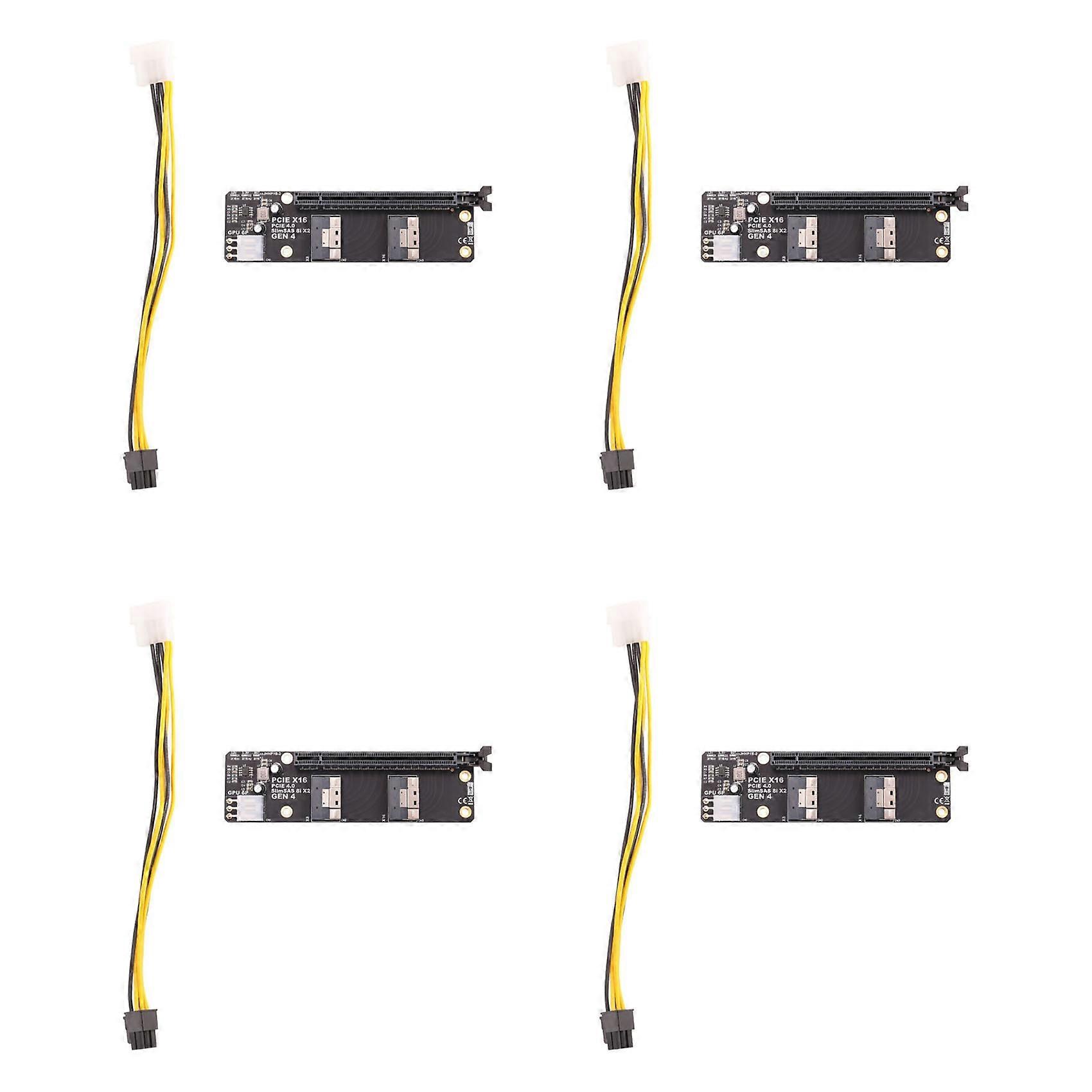 Adaptérová deska 4X Gen4 se 2 porty SlimSAS 8I X2 na PCIE 4.0 X16 pro síťovou kartu, grafickou kartu, kartu pro digitalizaci videa