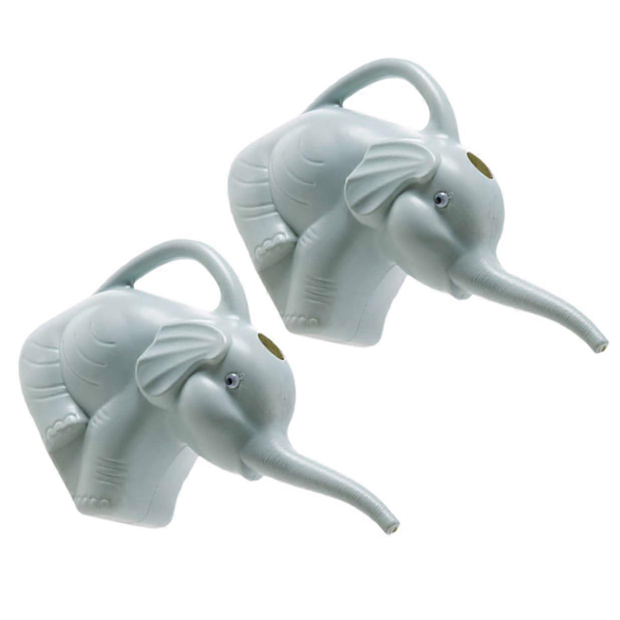 Elephant Shaped Indoor Watering Can Set, Long Spout, Large Capacity, Lightweight Plastic for Plants