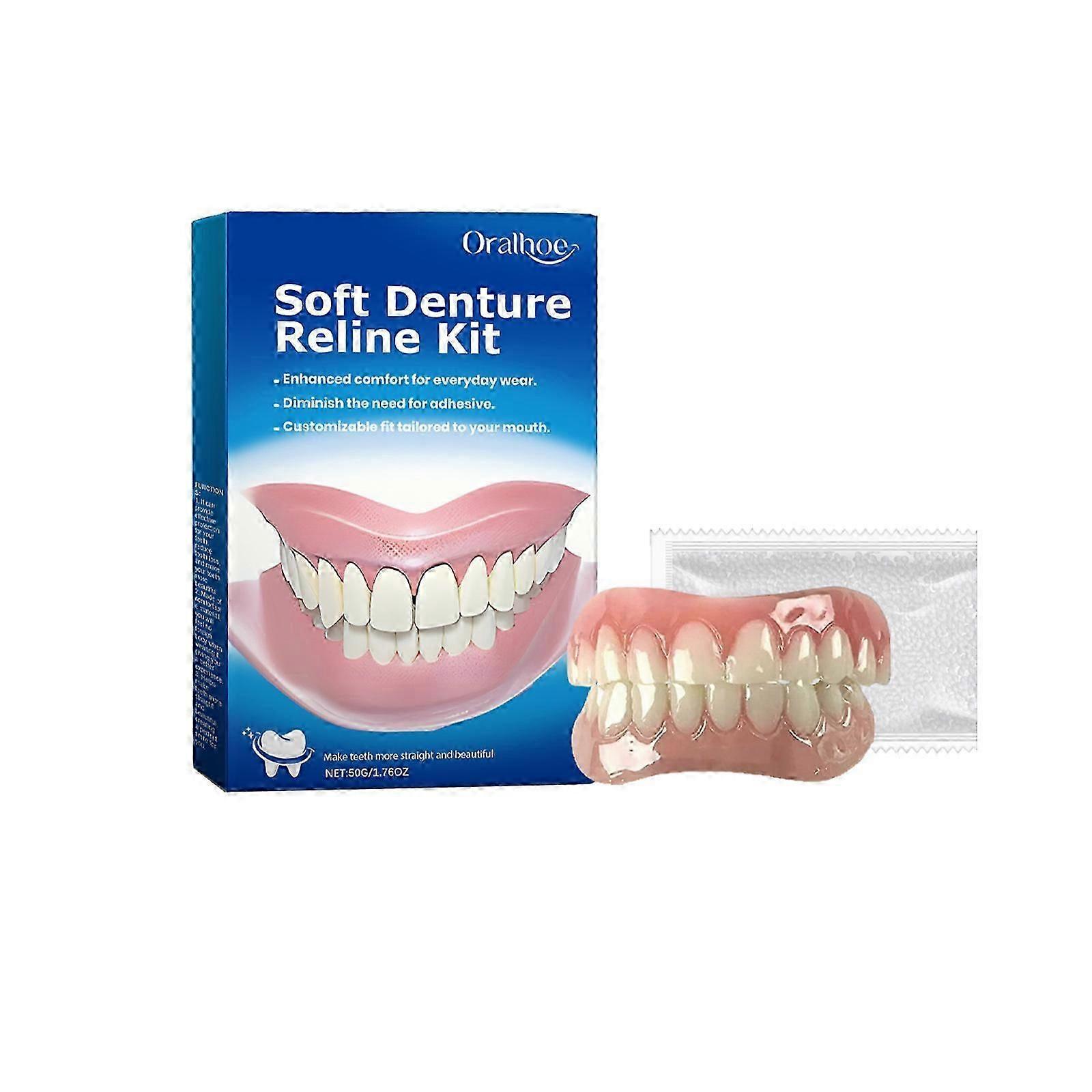 Soft Denture Reline Kit  Easy, Durable, Boosts Confidence & Smile Beauty