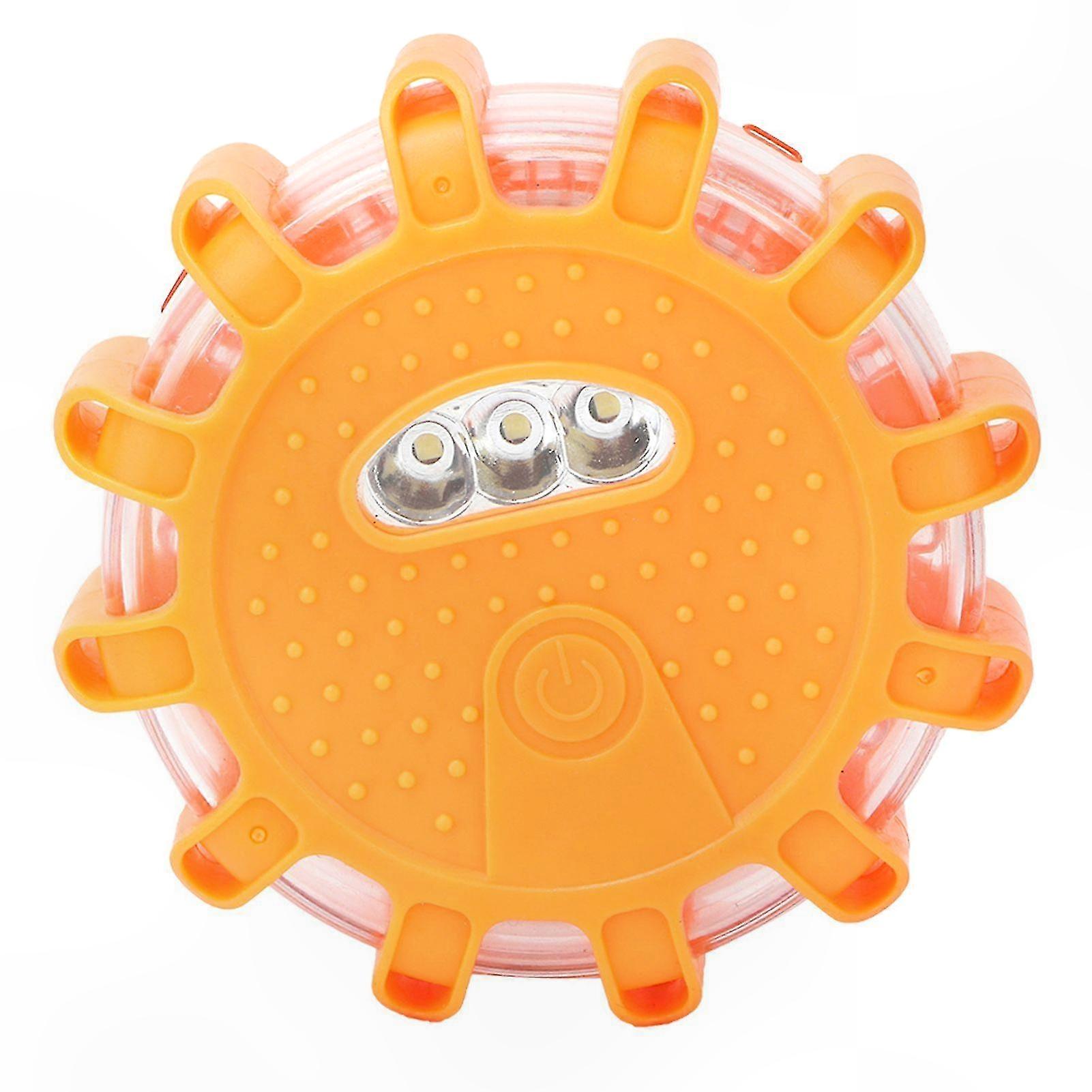 Orange LED Emergency Warning Light with Strong Magnetic Base for Vehicles