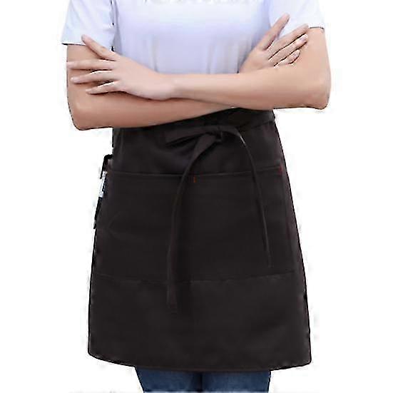 Waterproof Waist Apron for Chef with 2 Pockets, Unisex Lace-up Design