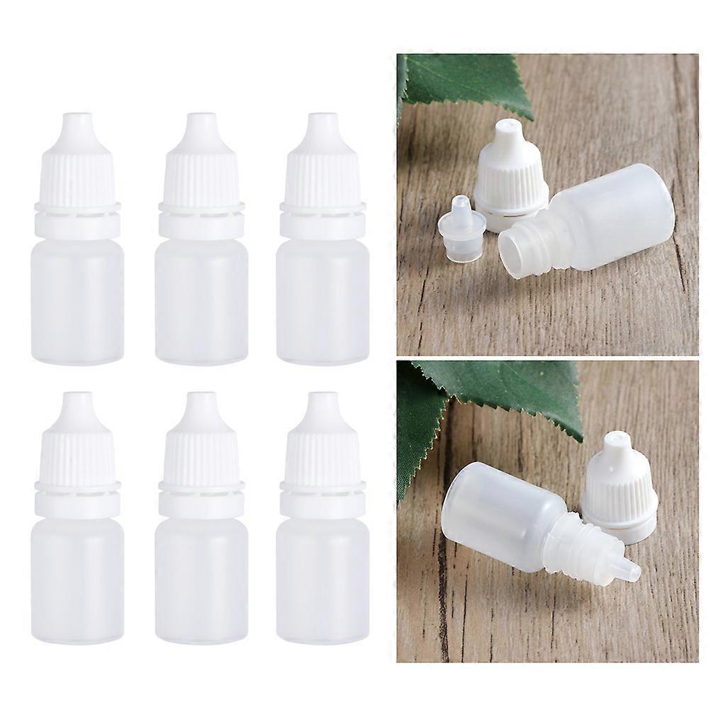6Pcs 5ml Empty Plastic Squeezable Dropper Bottles Eye Liquid Dropper Dropping Bottles (White)