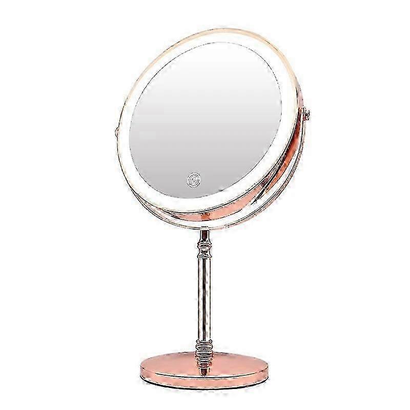 ​8 Inch Gold Vanity Mirror With USB Light And 10x Magnification LED Makeup Mirror With Touch Control​
