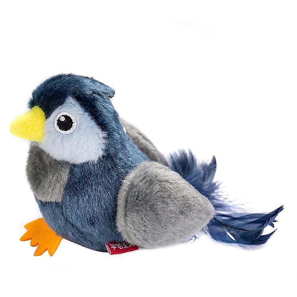 12CM Electronic Realistic Flying Bird Song Cat Toy Singing Interactive Toy For Cats