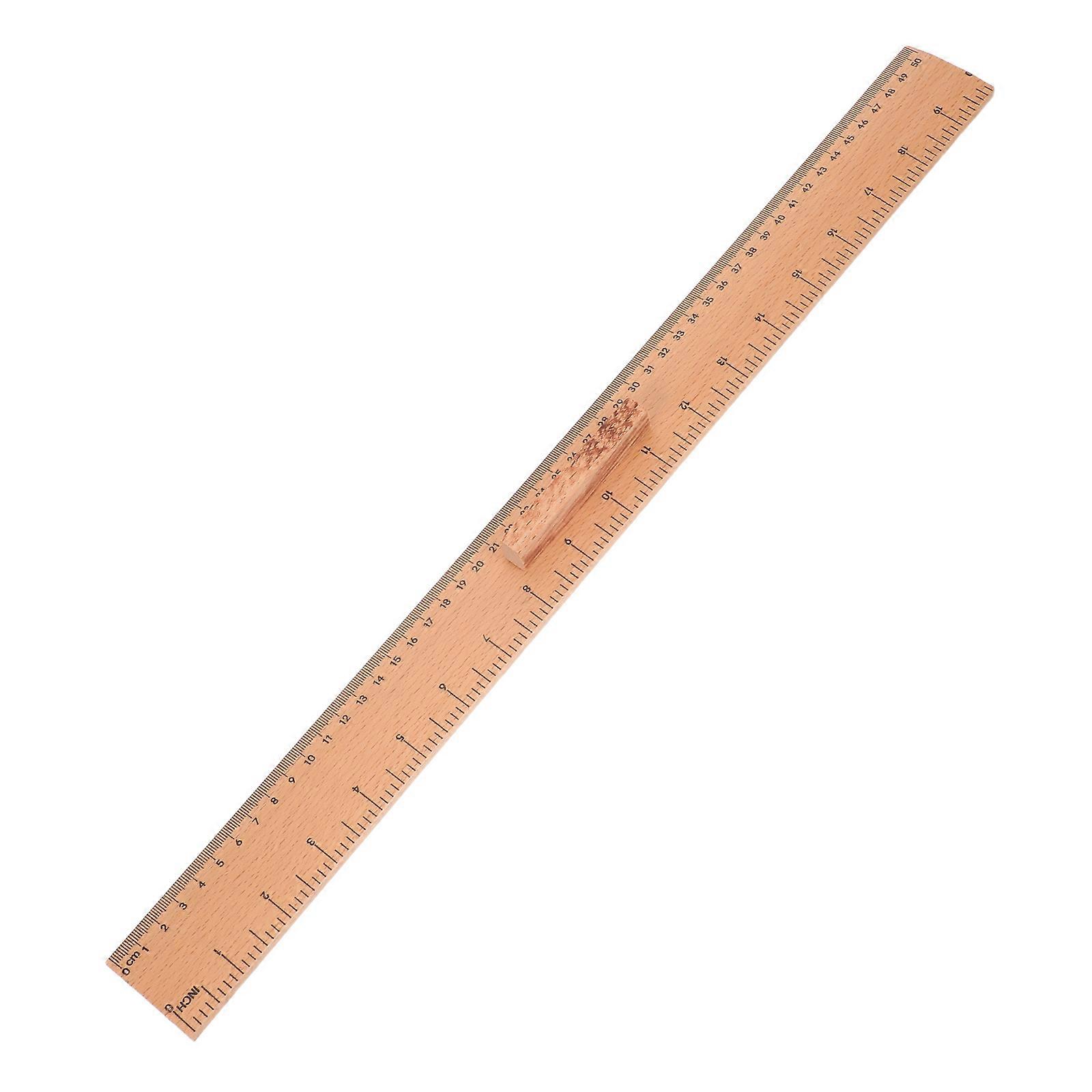 Teaching Ruler Wood Scale Ruler for Measuring Use Tailor Sewing