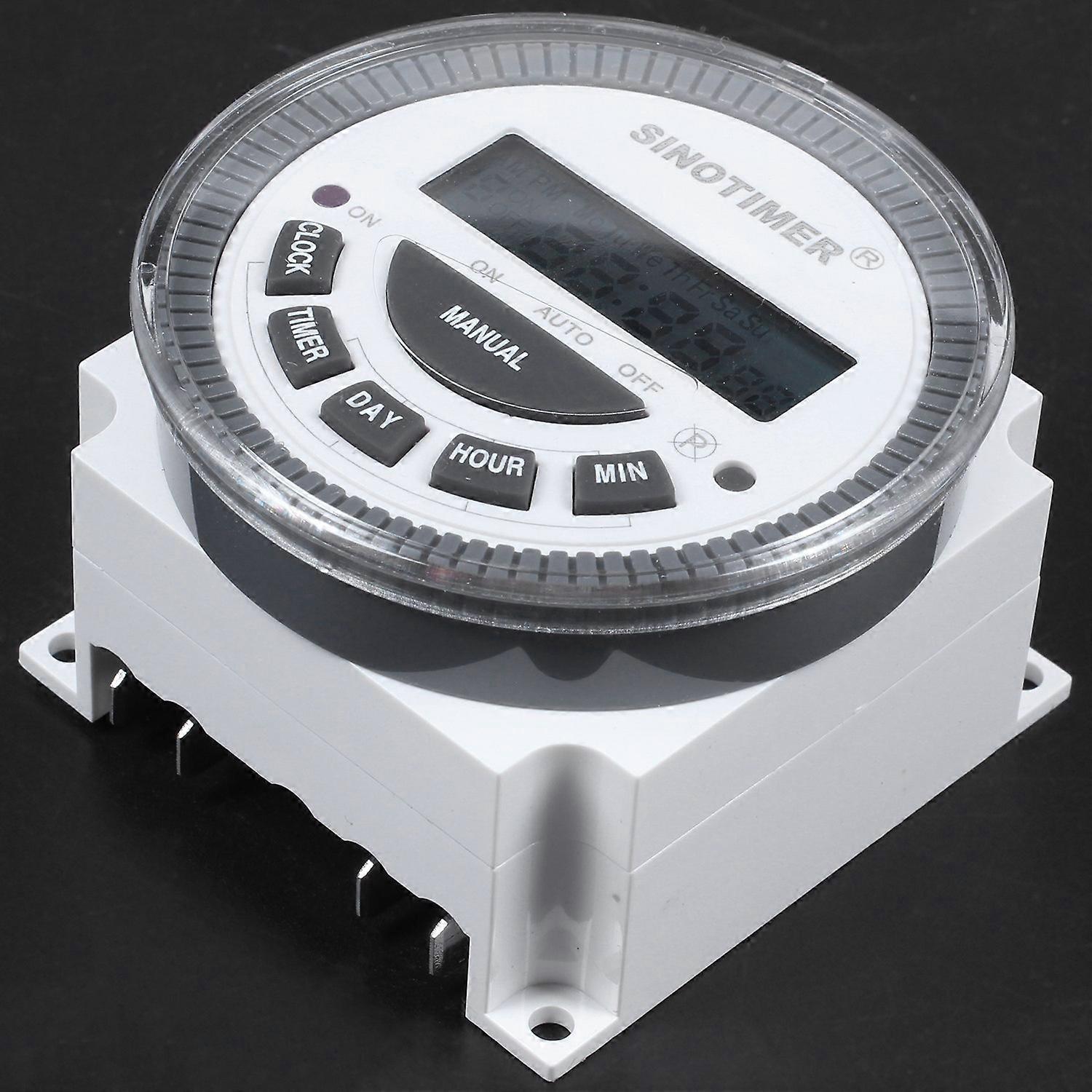 SINOTIMER Tm-619H-2 230Vac 7 Days Weekly Programmable Digital Timer Lighting Switch Output 220V Voltage With Dustproof Cover