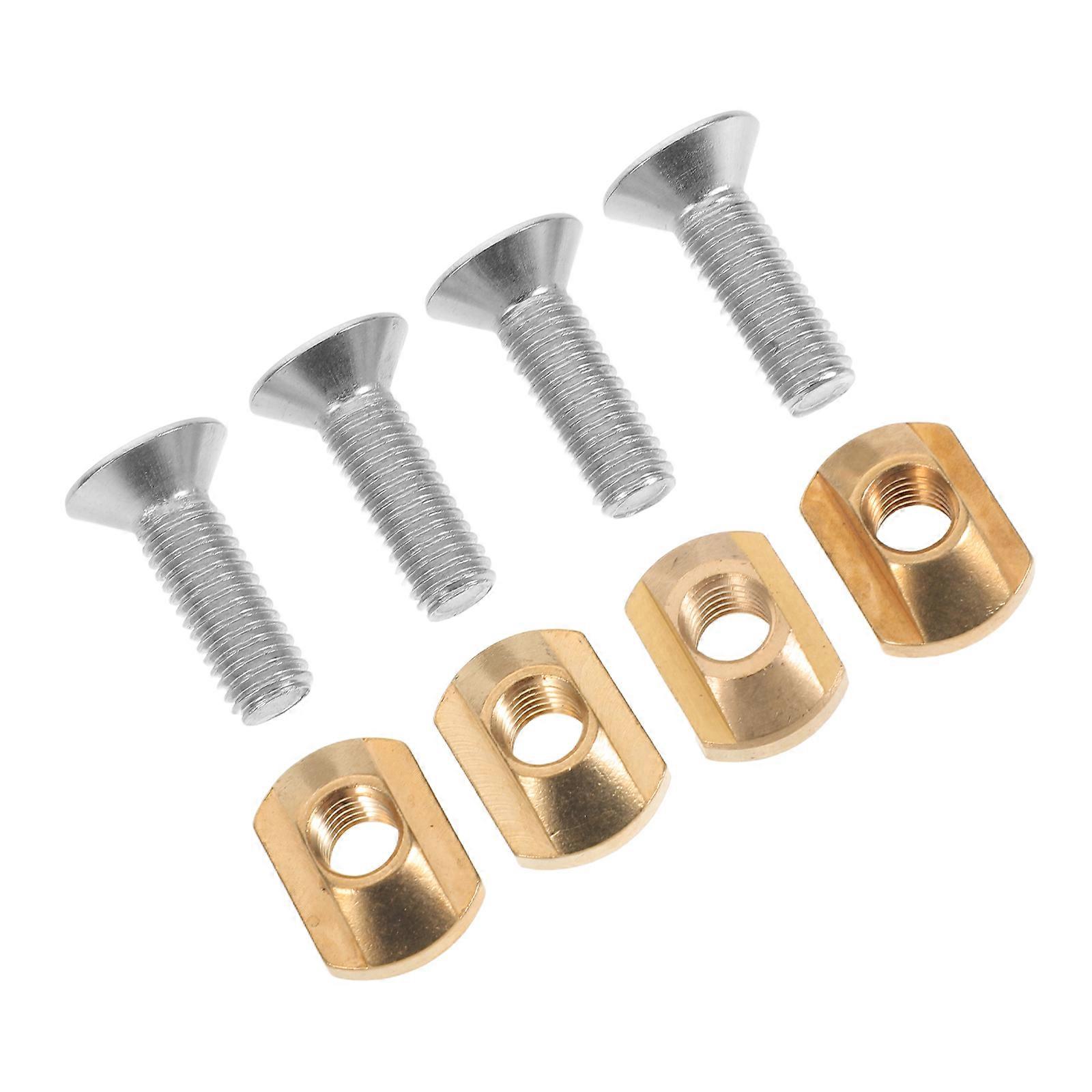 Hydrofoil Mount Hardware Brass T-Nut with Screw for 1Set Yellow