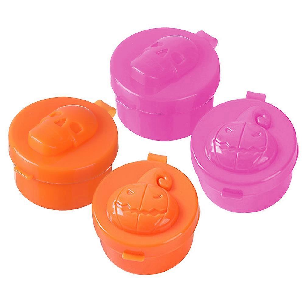 PP Mini Portable Sauce Box for Storage Use 4Pcs Small Containers