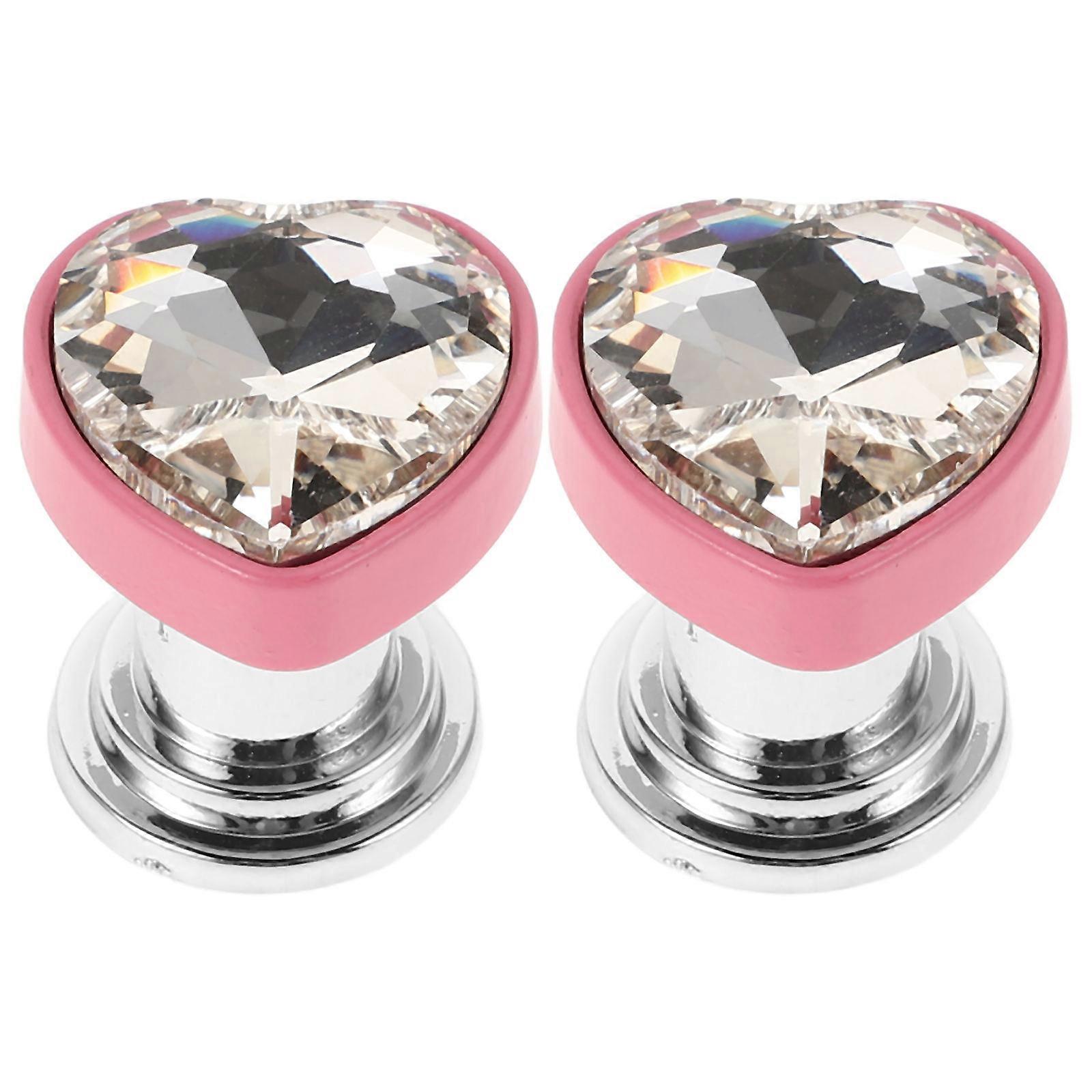 Toilet Tank Button Pusher Heart Design for Easy Flushing 2Pcs Toilet Accessory