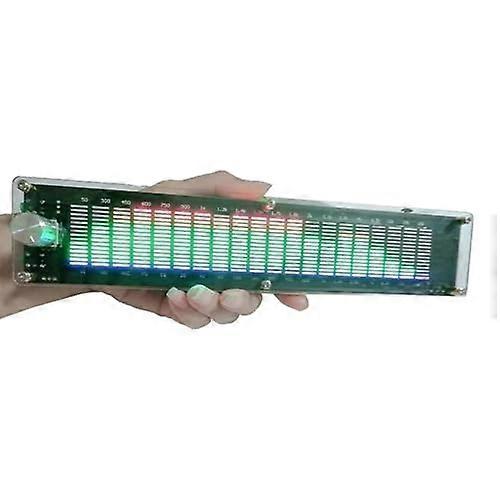 LED Audio Spectrum Analyzer With DSP, 20 Segments, 15 Levels, EQ Adjustment For Music Visualization In Cars And Homes