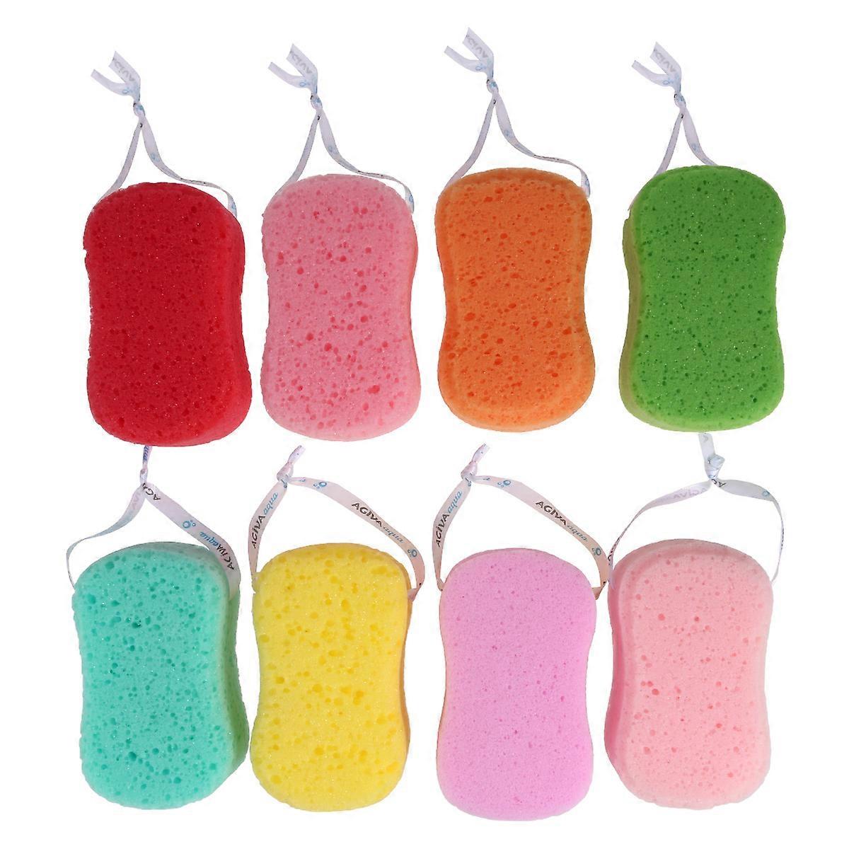 Shower Sponge Simple Shape for Body Cleaning 16Pcs Bathing Accessories Assorted Color