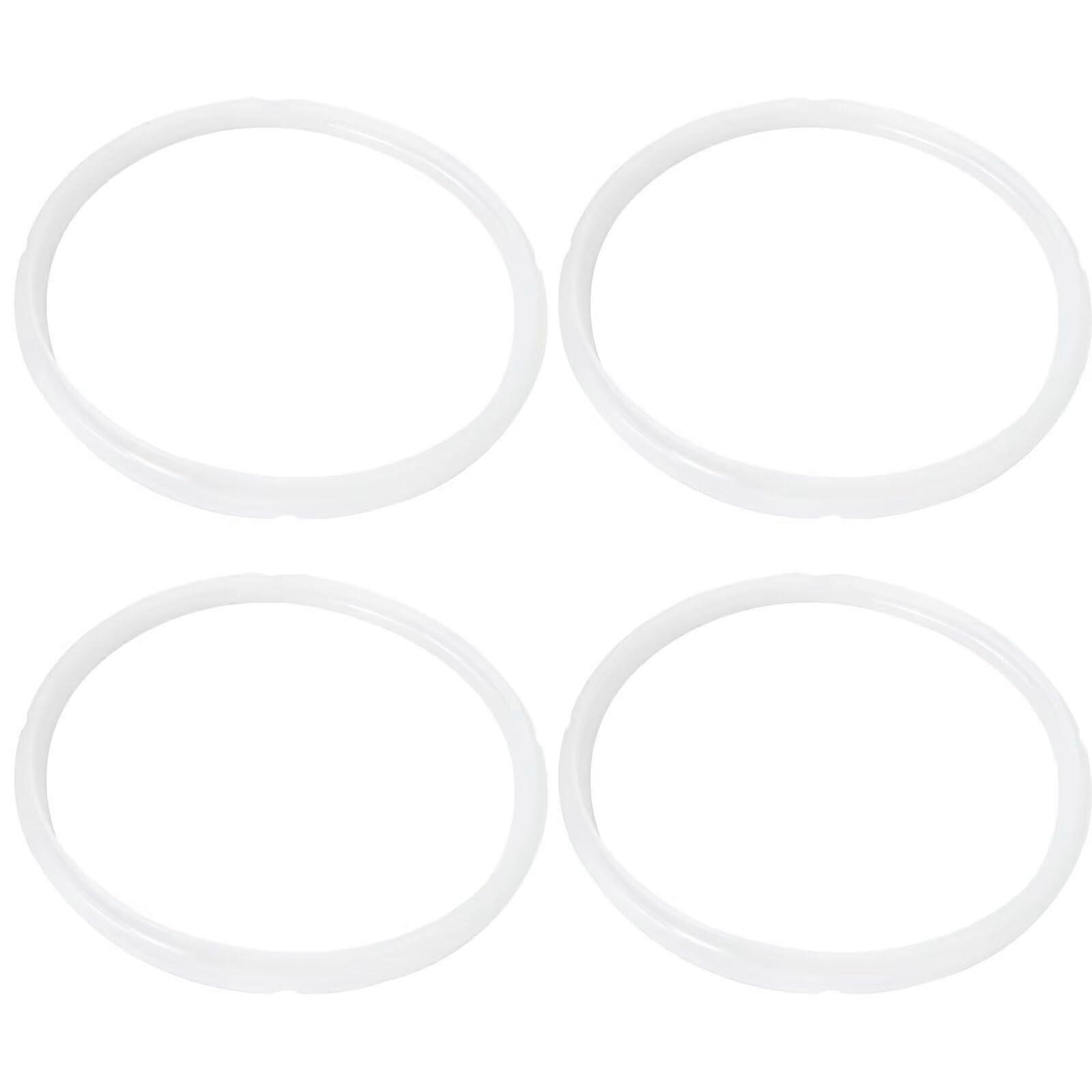 Sealing Ring Set 4Pack for 5 and 6 Quart Instant Pot, Clear Silicone Gasket Replacement, Airtight Seal