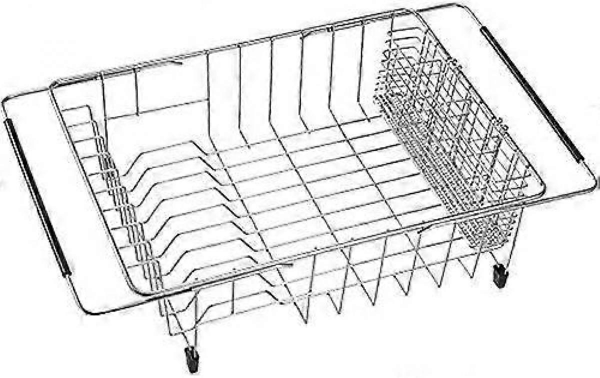 Expandable Deep Large Rustproof Stainless Steel Dish Drying Rack for In Sink or On Counter