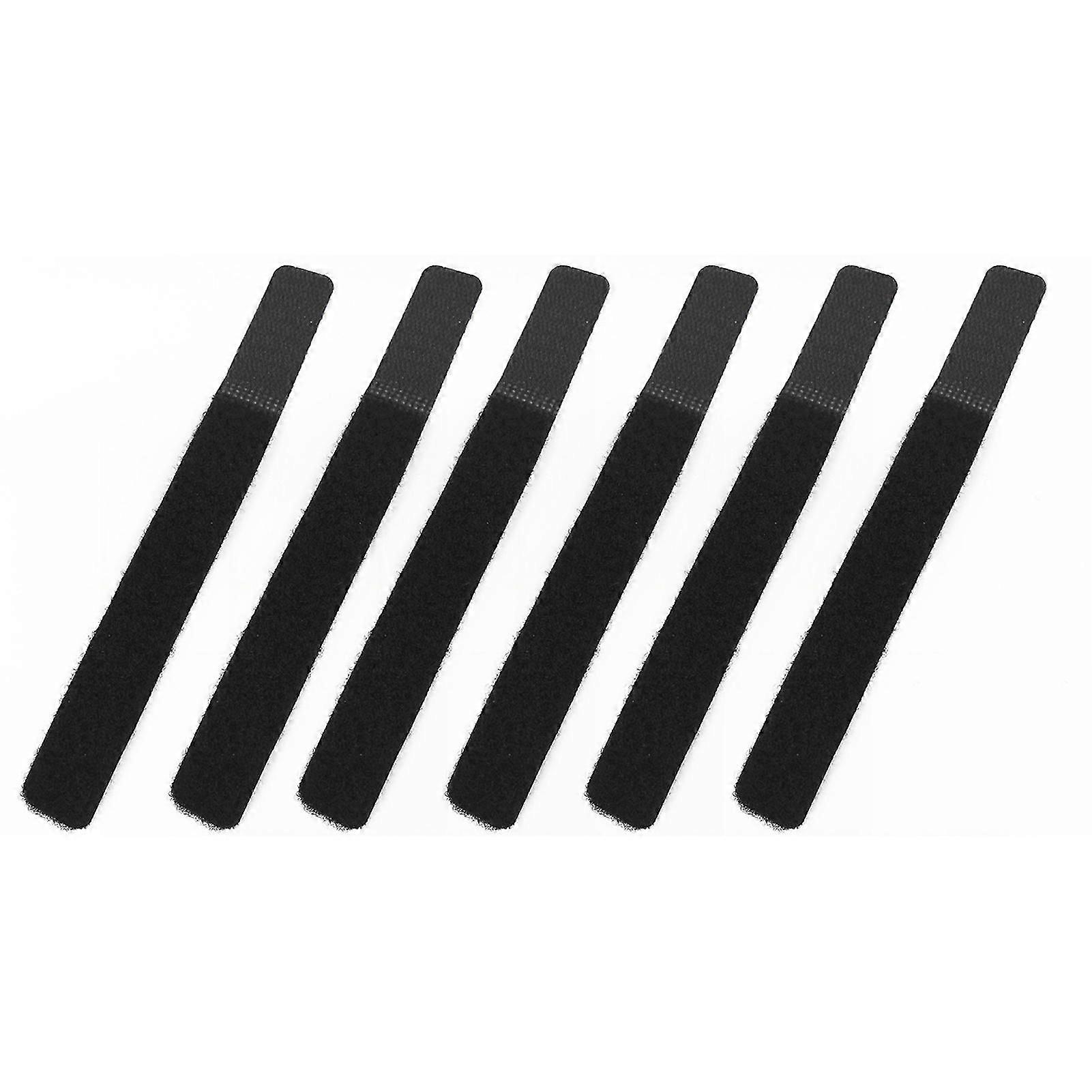 6pcs Strong Adhesive Data Cable Fastener Tape Multi-purpose Nylon Table Securing Data Cable Ties For Living Room