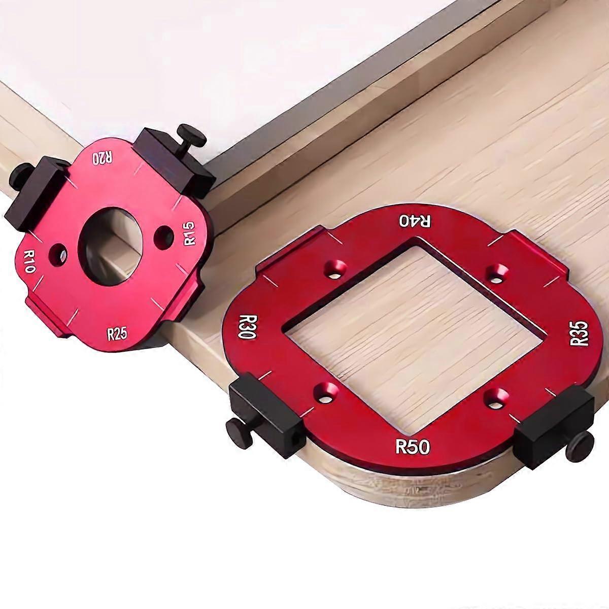Aluminum Router Table Radius Jig Set for Consistent Round Corner Cutting R10R50 Woodworking