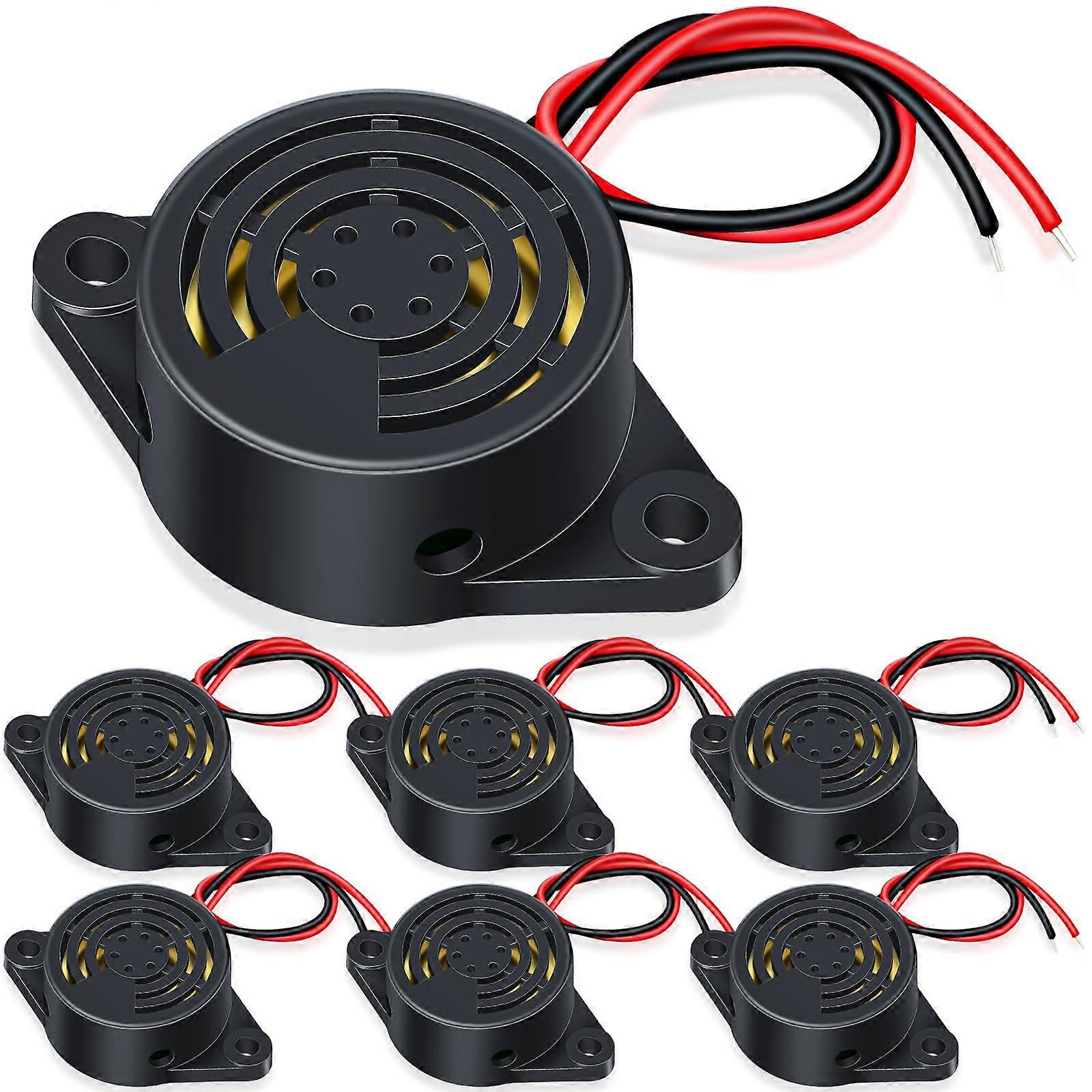 6 Pcs Piezo Electronic Buzzer DC 324V 95dB Loud Continuous Alarm Sounder for Security Systems