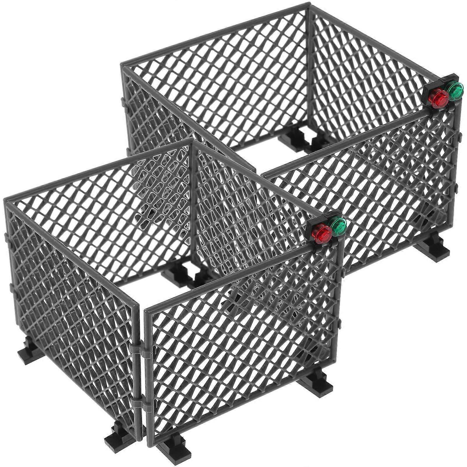 Military War Game Scene Accessory Plastic Protective Fence for Playing 2Sets