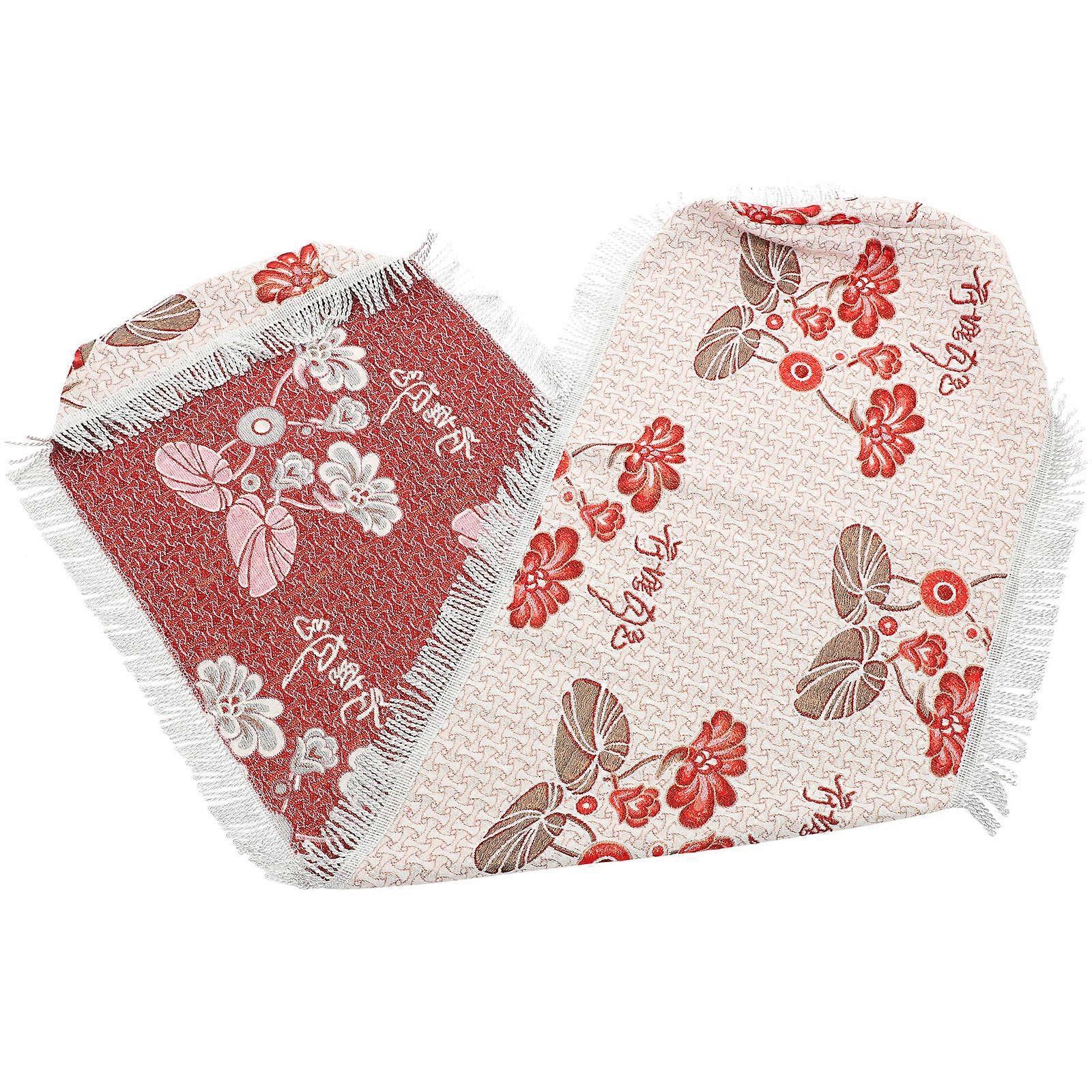 Guzheng Instrument Cover Multi-Functional Dust Protection Rectangular Floral Design 1 Set