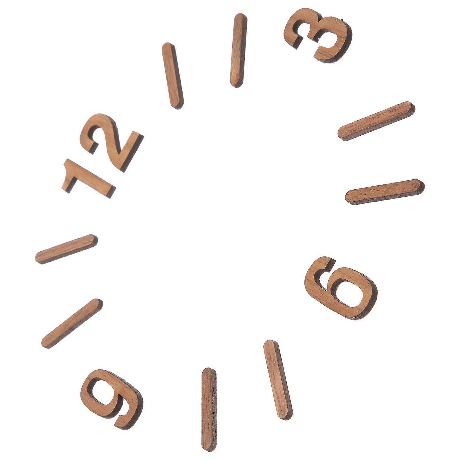 DIY Wooden Clock Numerals Kit for Wall Clock Repair 1Set Replacement Numbers