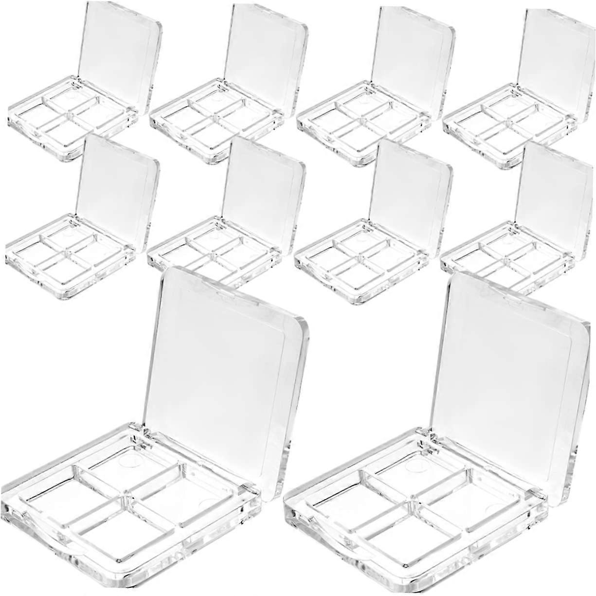 10pcs Empty Eyeshadow Palette with Clear View Design,  Makeup Organizer Case for Travel